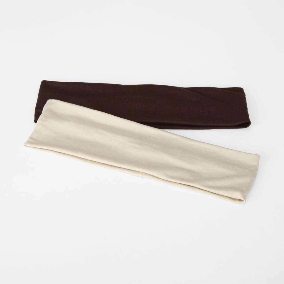 3 2 Pack Stretch Headband - Brown and Beige, 3 of 5