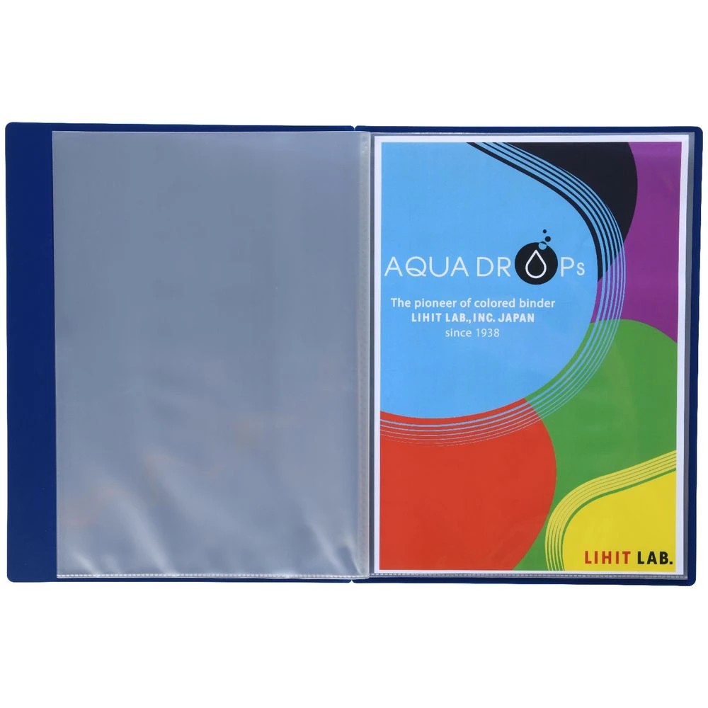 4 Aqua Drops Display Book A4 10 Pockets Vivid Navy, 4 of 4