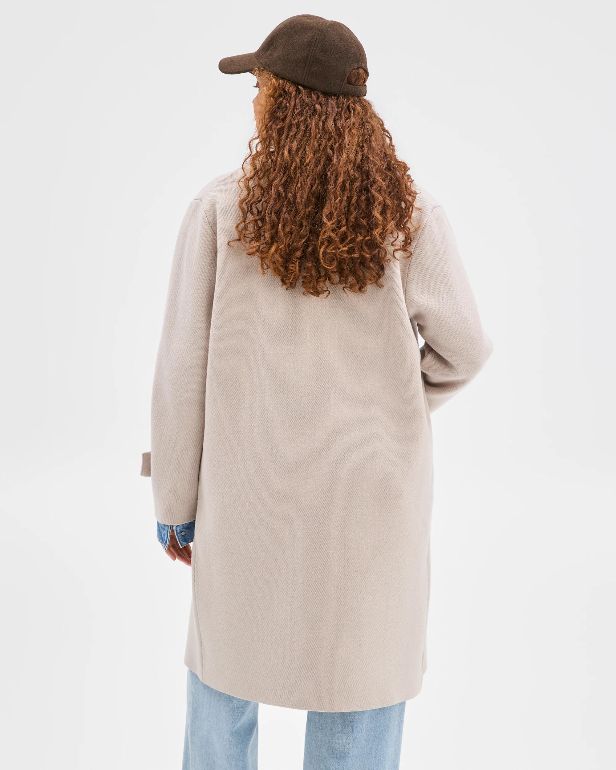 6 Target Woman Australian Cotton Blend Knitted Trench Jacket PEBBLE, 6 of 6