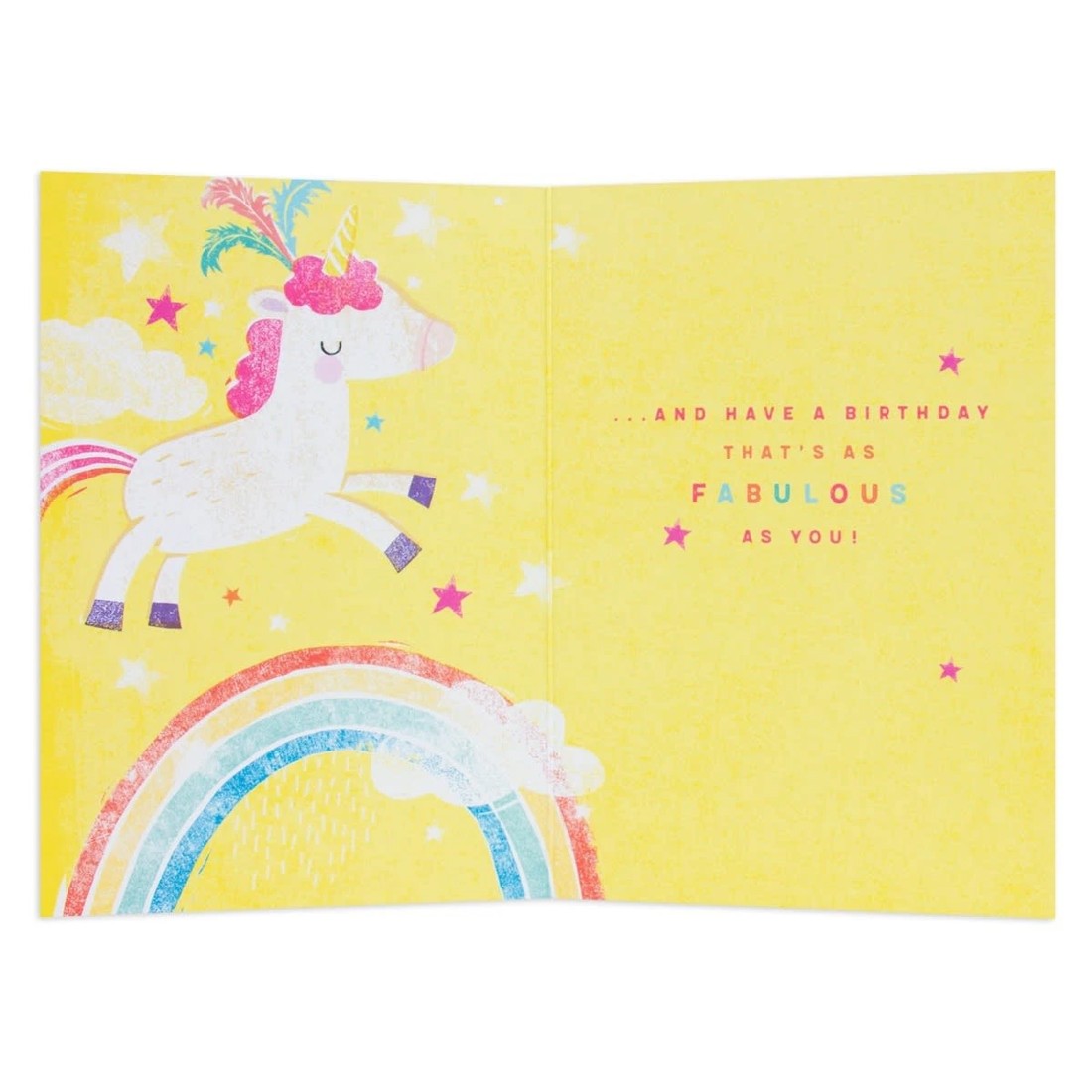 2 Connections from Hallmark Birthday Card for Niece - Rainbow Unicorn, 2 of 3