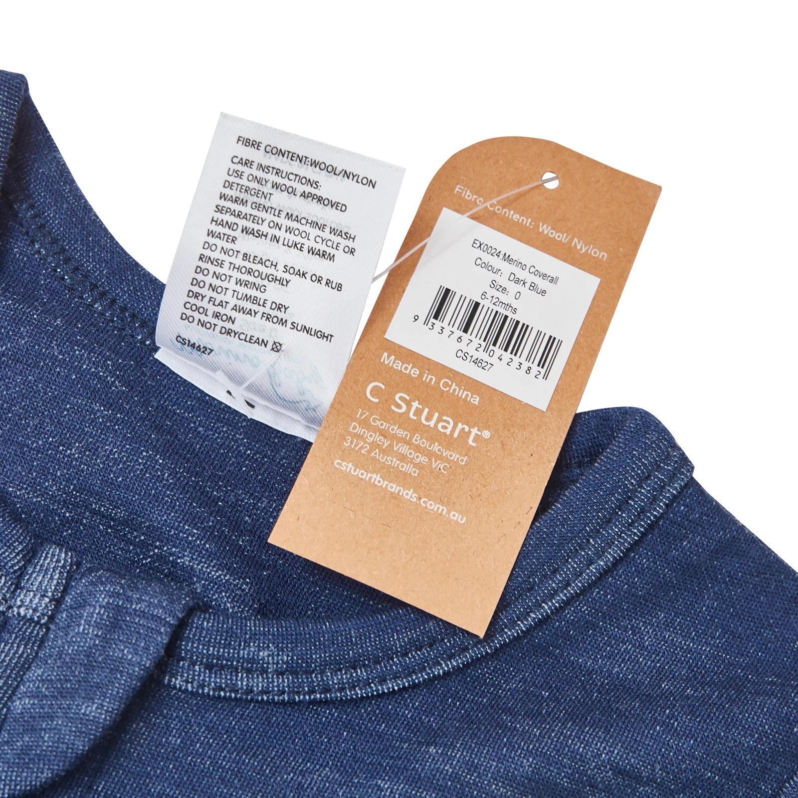 4 Merino Baby Australian Merino wool Merino Coverall-Navy Marle NAVY MARLE, 4 of 6