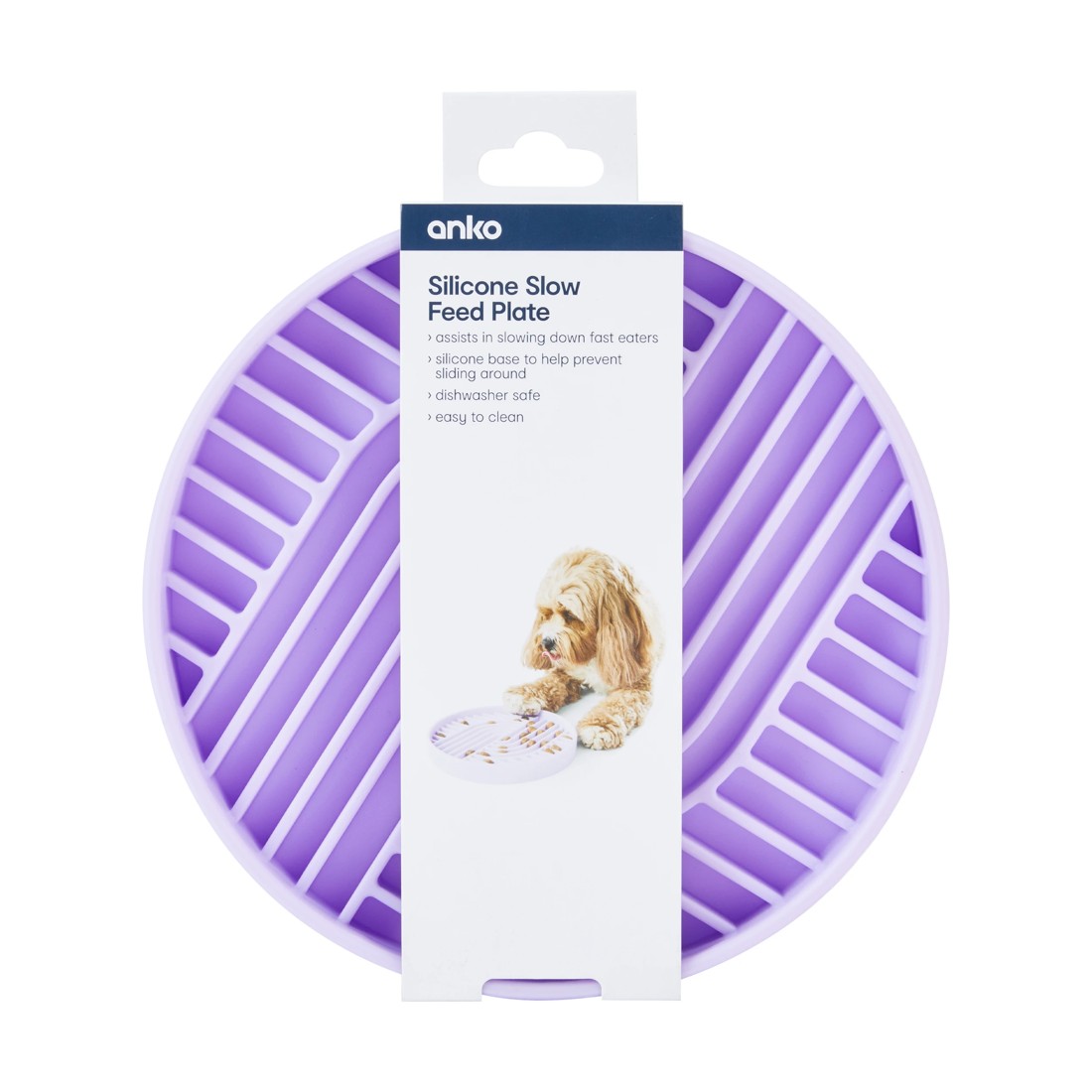 6 Pet Silicone Feeding Plate - Lilac, 6 of 7