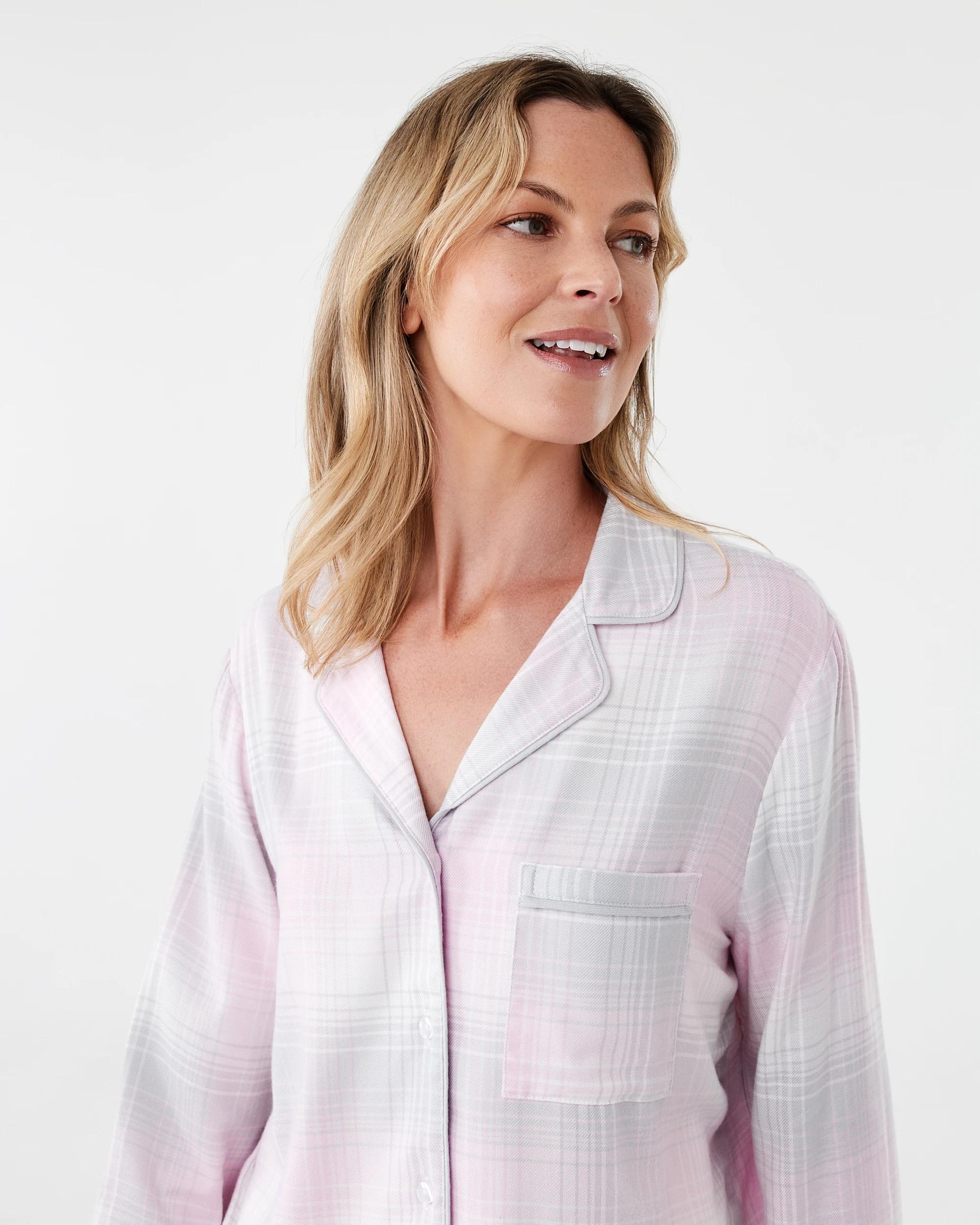 4 Classic Flannel Pyjama Set Grey Check, 4 of 9