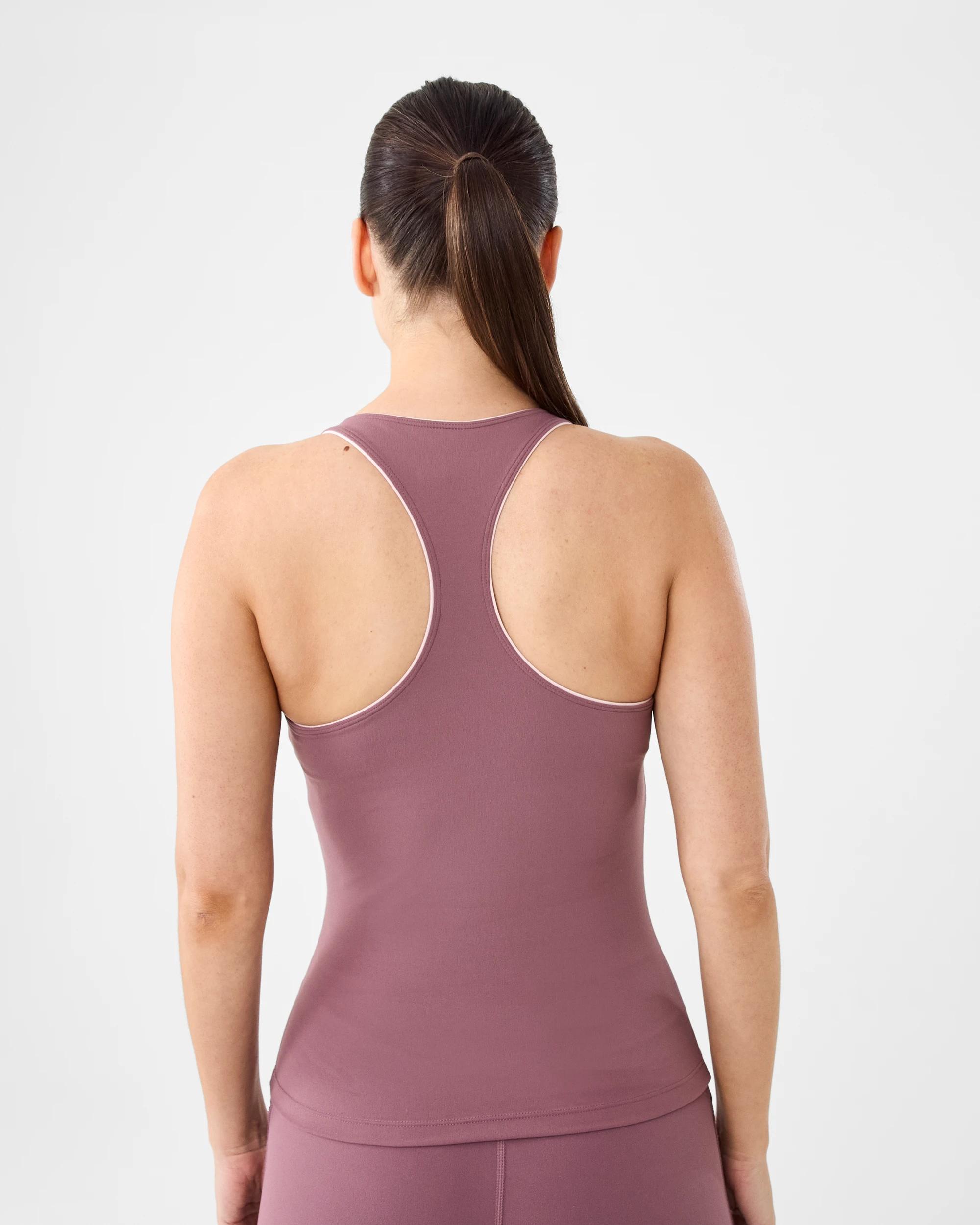 3 Active Womens Cloudform Piped Tank Rosey Muve, 3 of 6