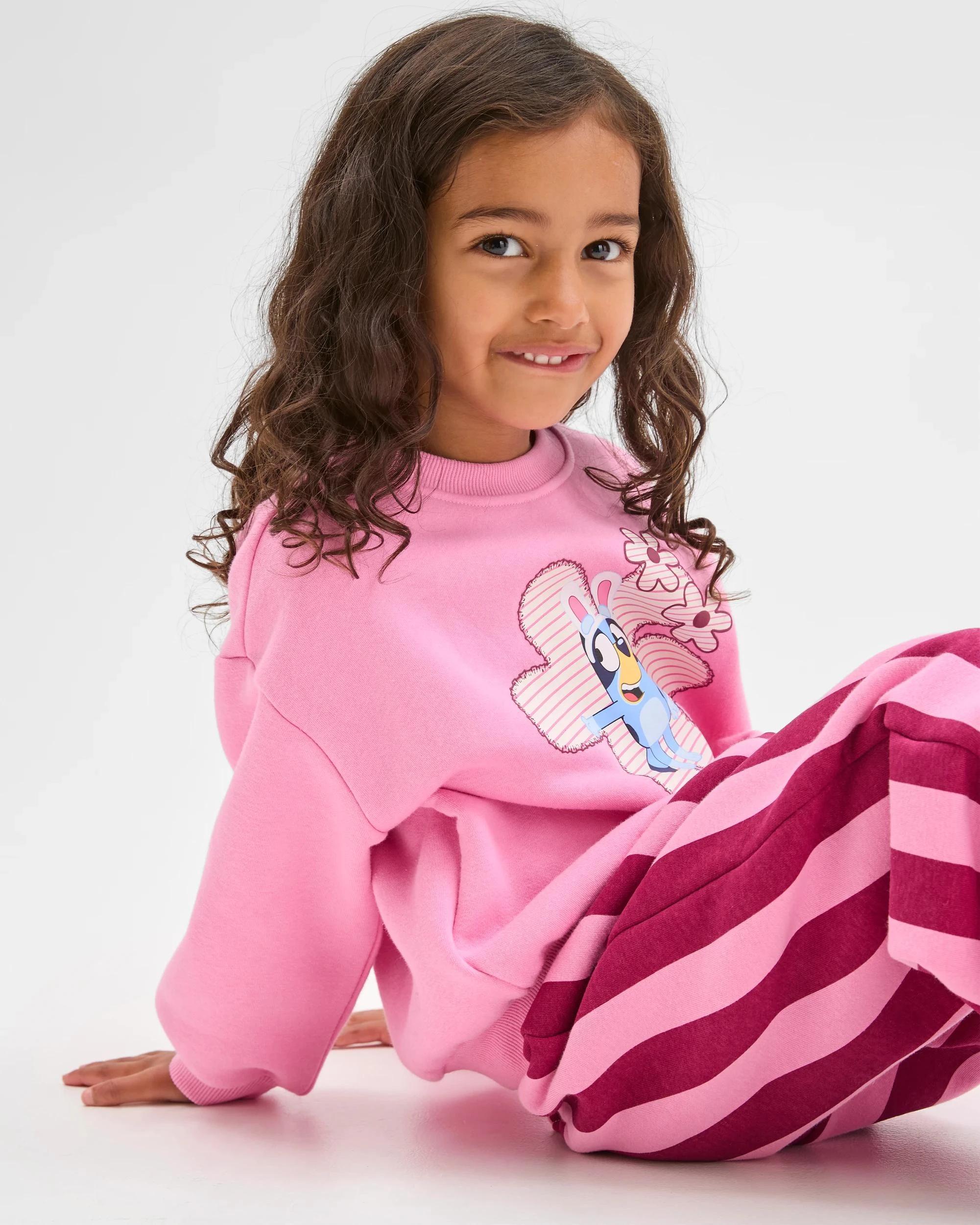 5 Bluey Australian Cotton Blend Sweat Top and Trackpants Set PINK, 5 of 8