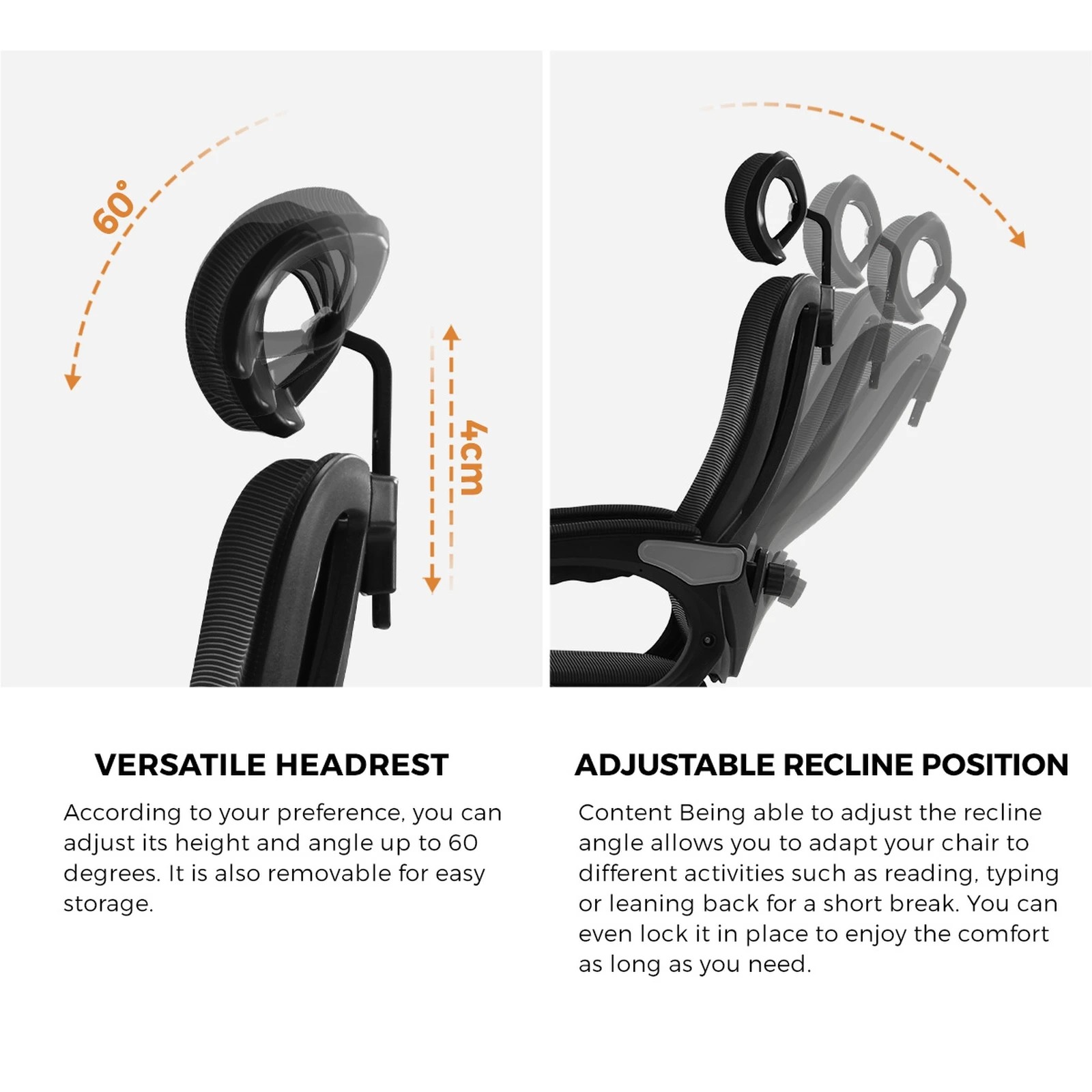 6 Oikiture Mesh Office Chair Footrest
 - Black, 6 of 10