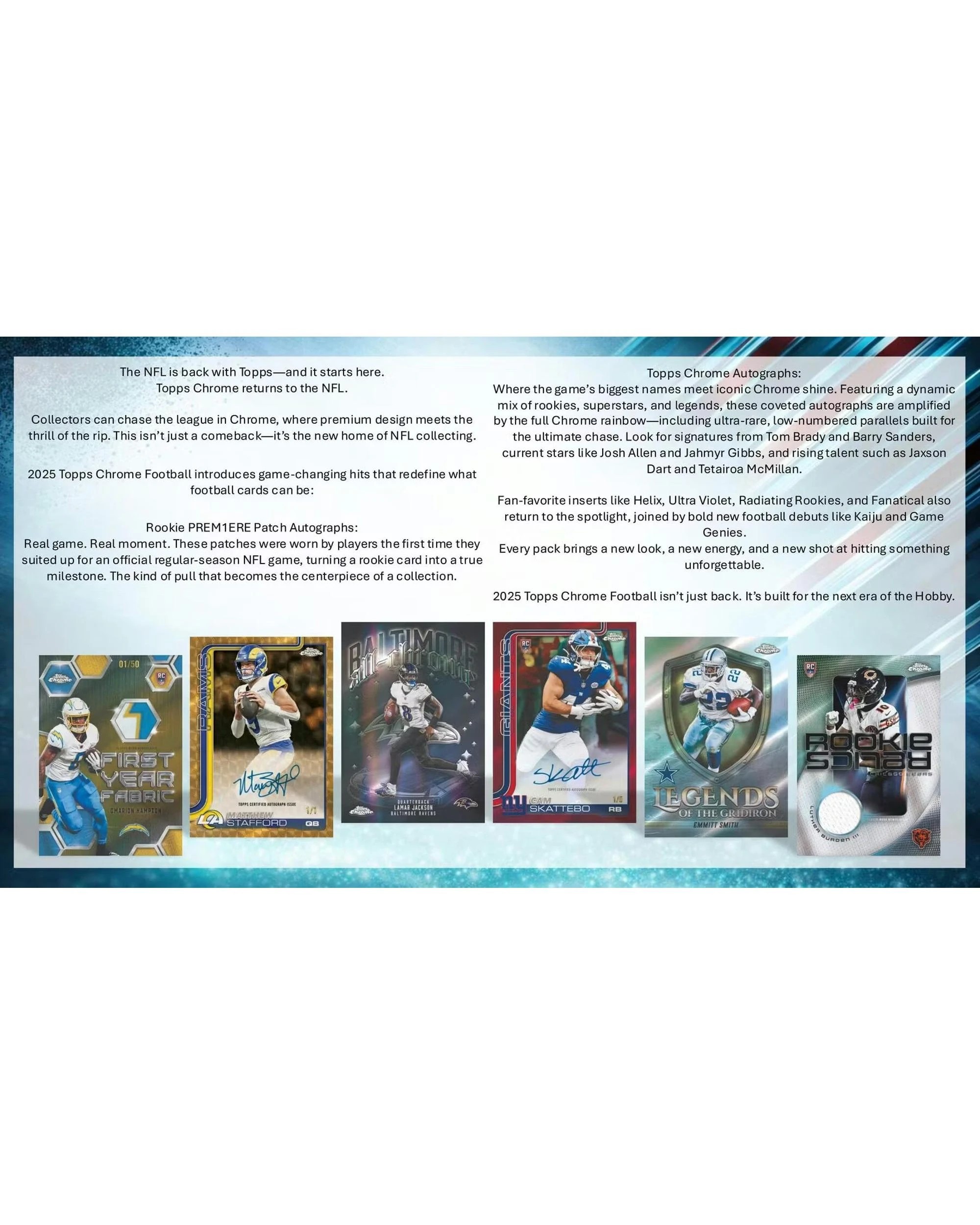 3 Topps 2025 Chrome NFL Football Blaster Box, 3 of 10