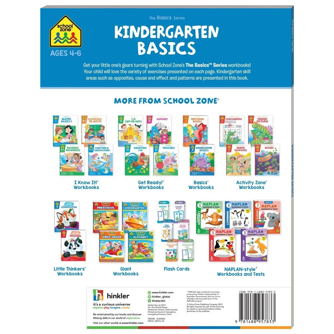 5 School Zone The Basics Series: Kindergarten Basics - Book, 5 of 5