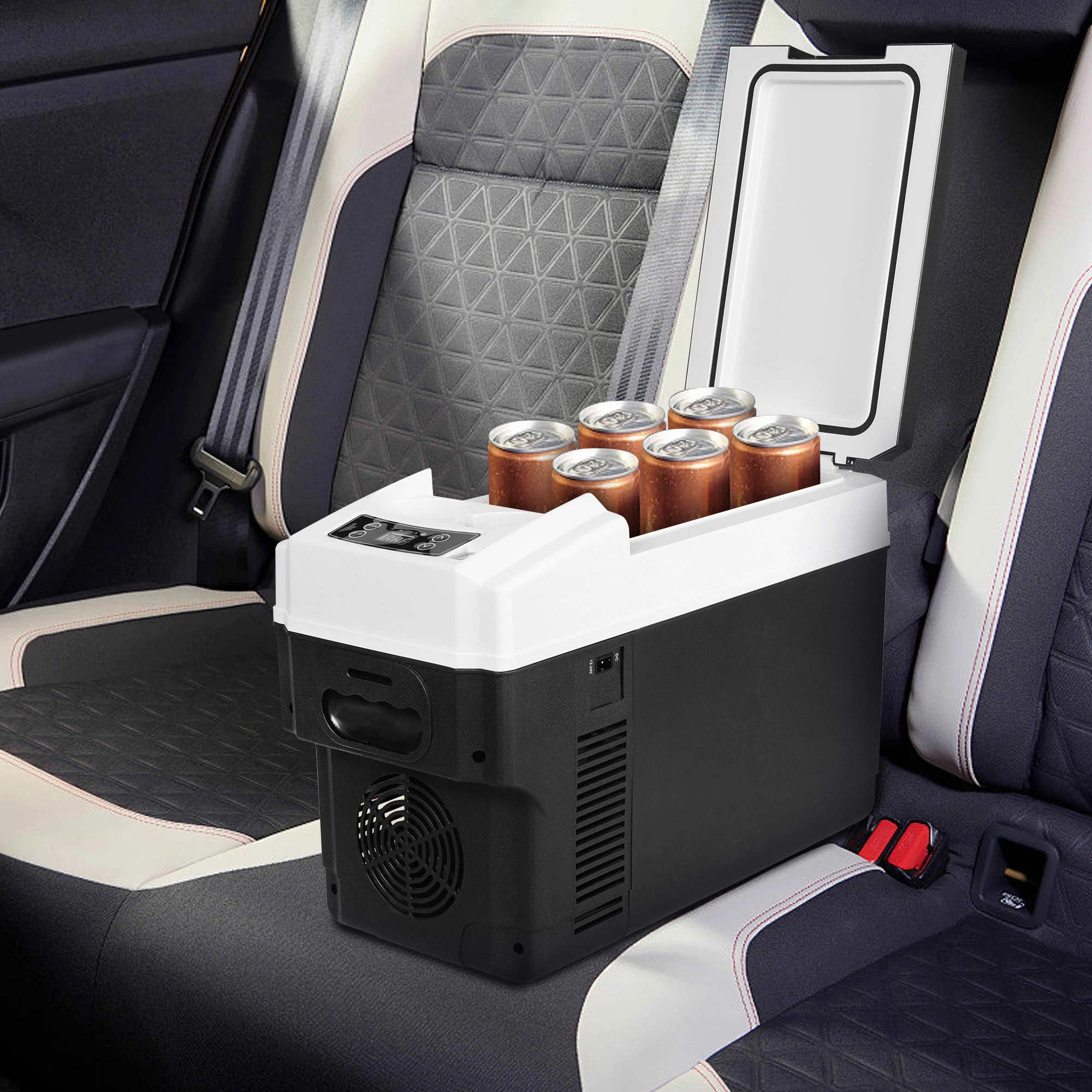 8 Spector Portable Car Fridge 12V Mini Refrigerator Freezer Camping Travel Cooler - Black, 8 of 9