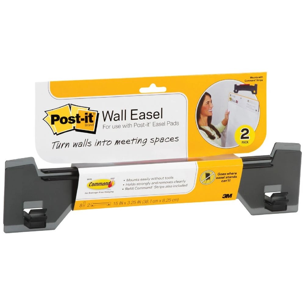 1 Post-it EH559 Easel Pad Wall Hanger Black 2 Pack, 1 of 1