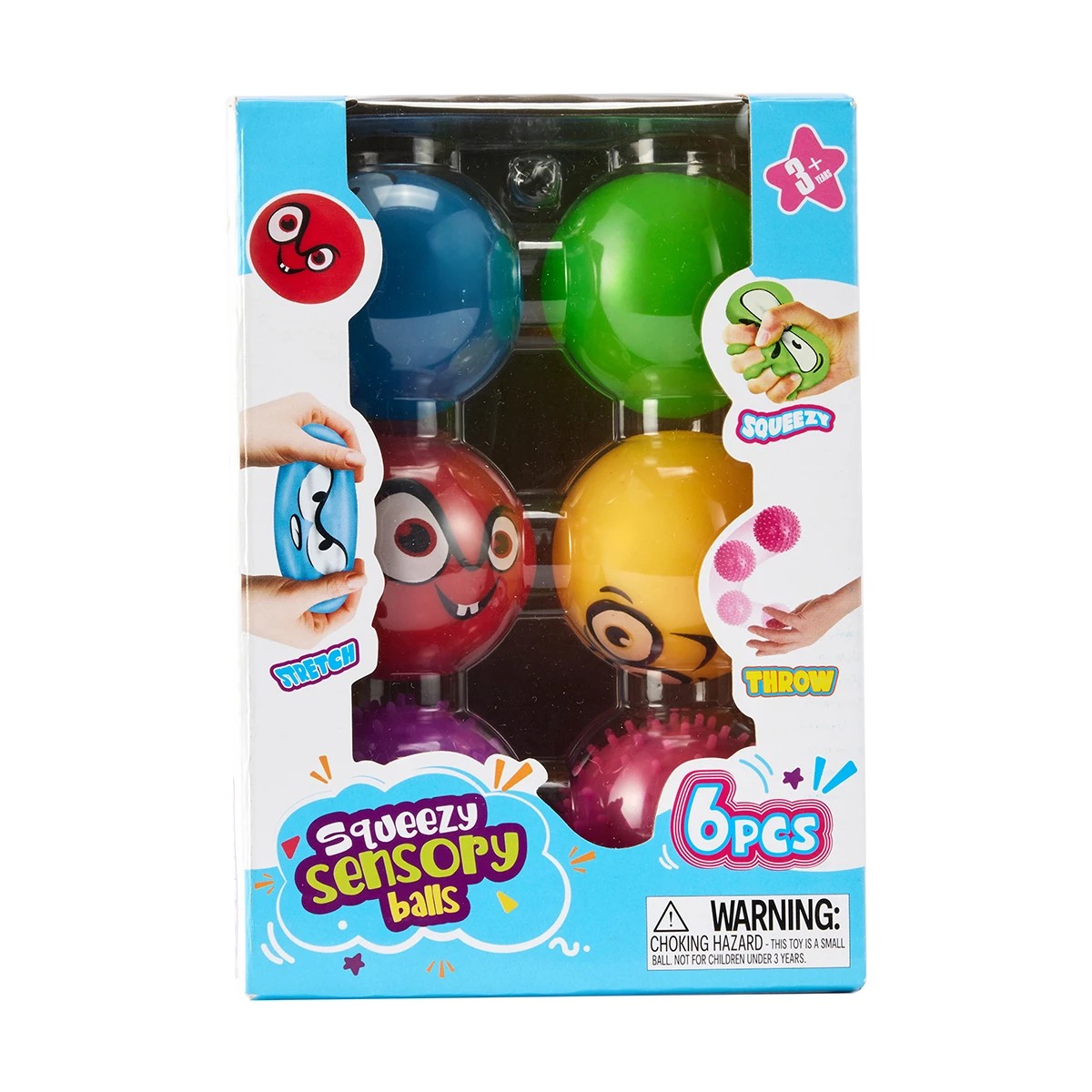1 6 Piece Squeezy Sensory Balls, 1 of 9
