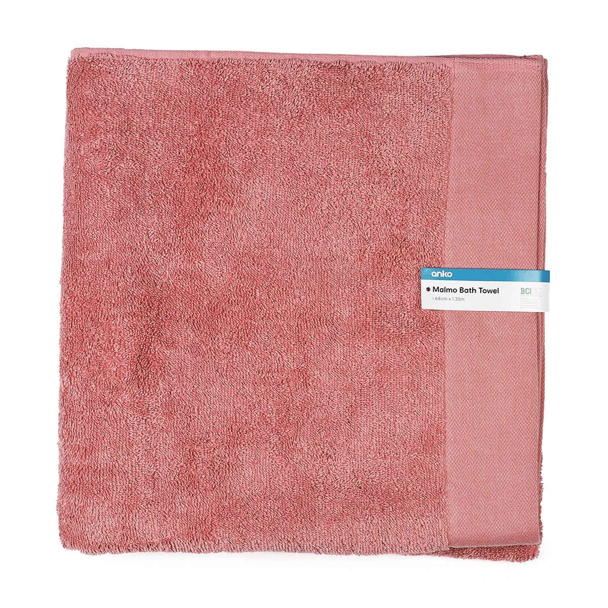 5 Malmo Cotton Bath Towel - Blush Pink, 5 of 5