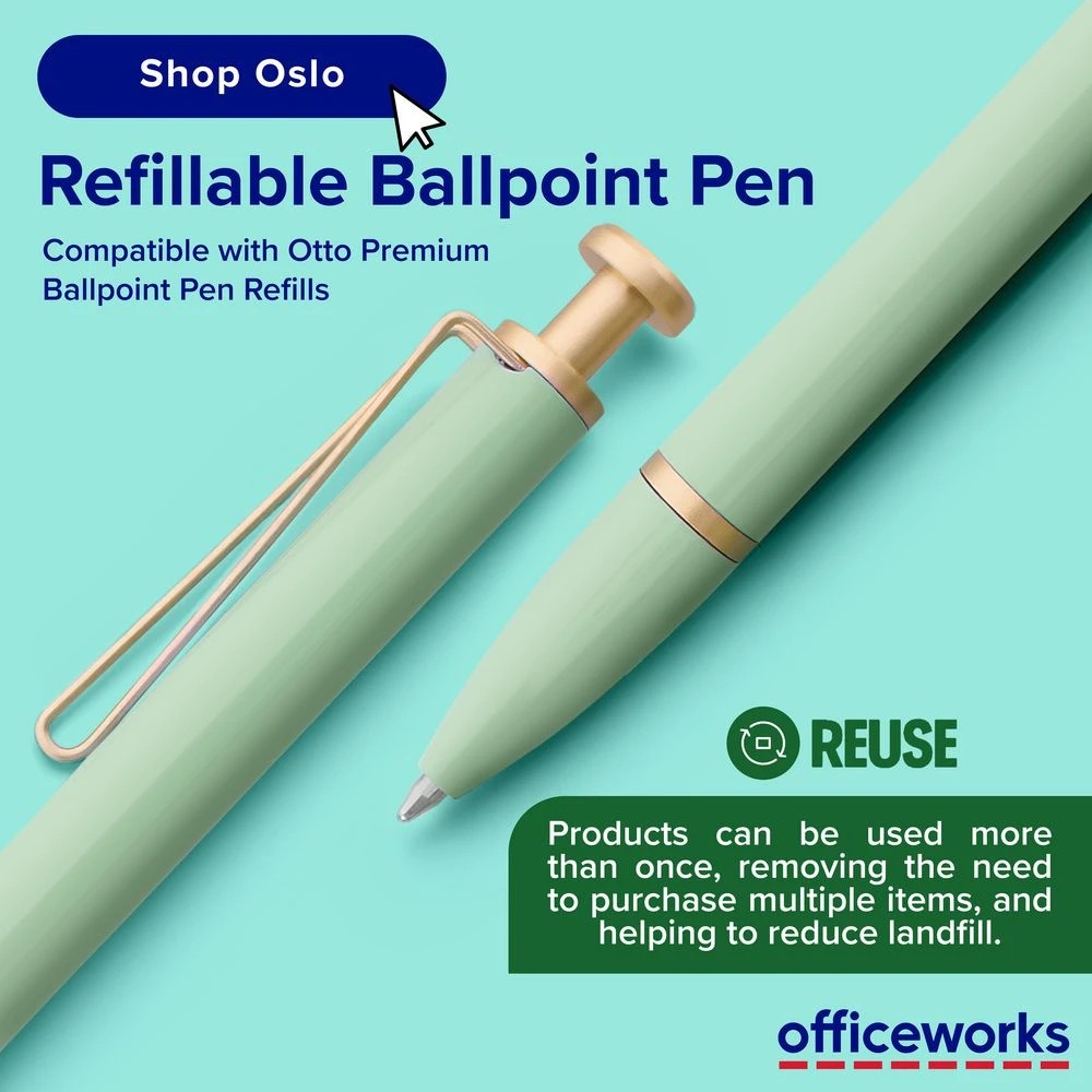 7 Otto Premium Oslo Ballpoint Pen 1mm Mint, 7 of 7