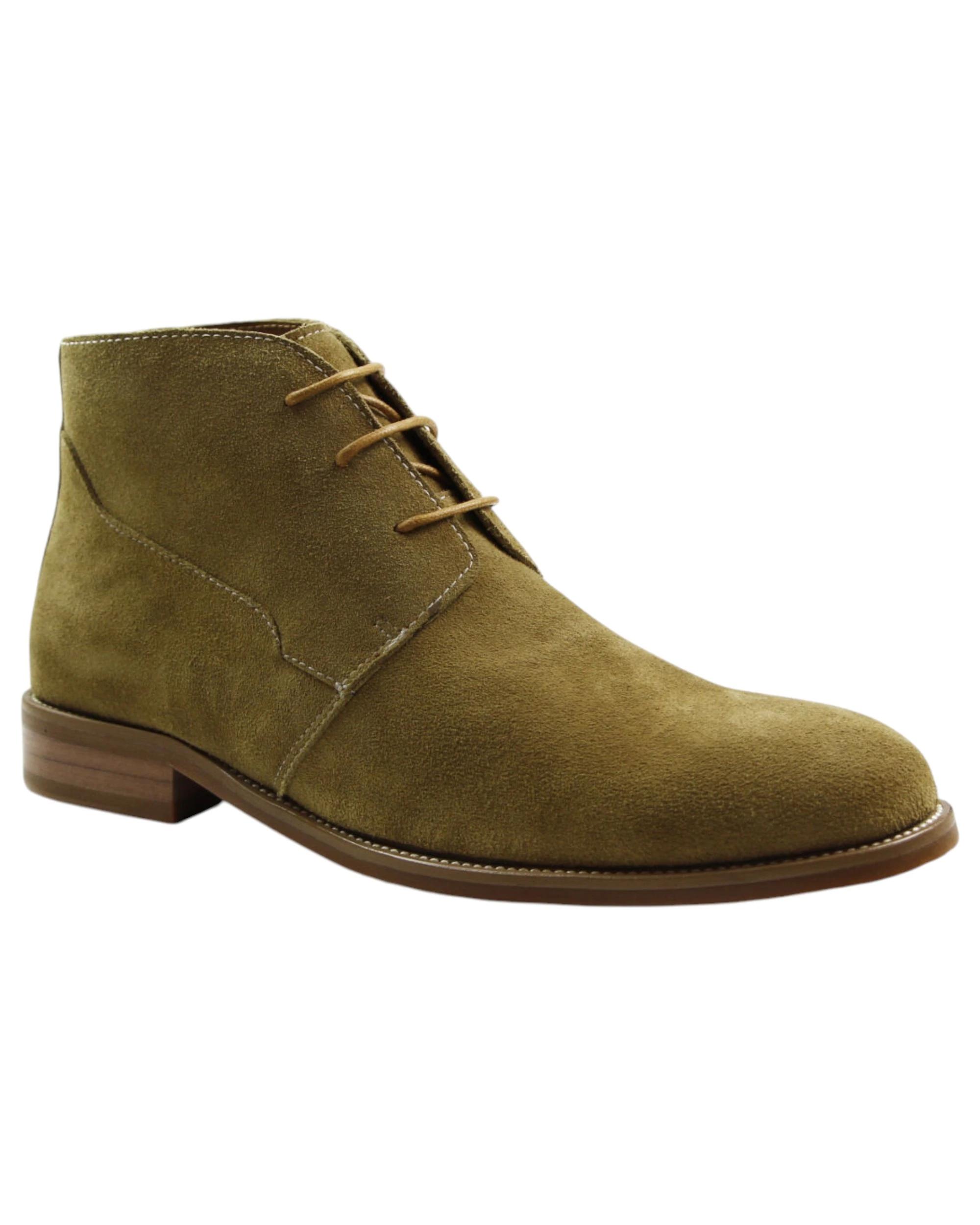 1 Zasel Mens Sage Boots Casual Suede Work Dress Casual Shoes Lace Up CAMEL, 1 of 3