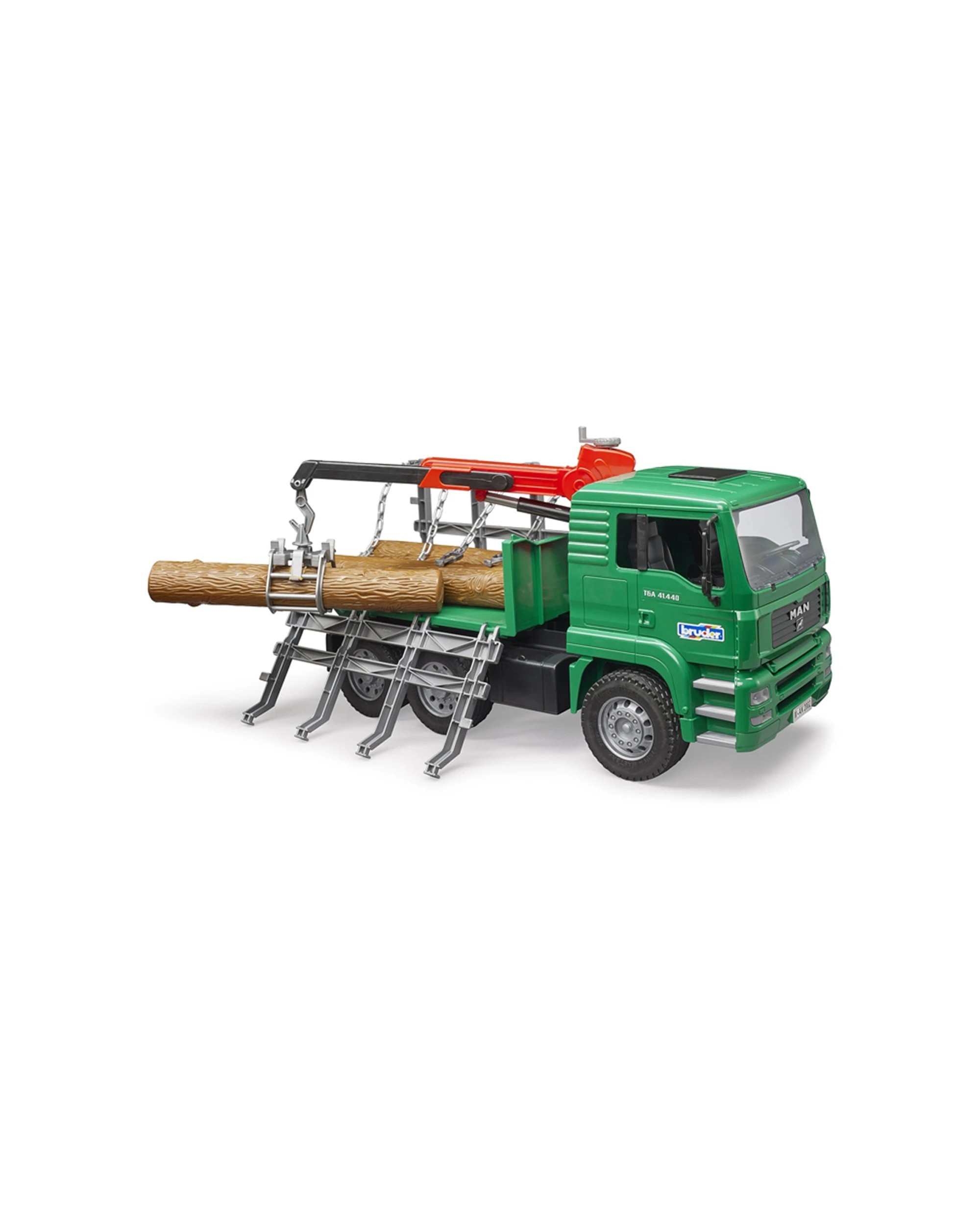 4 Bruder 1 16 Timber Truck With Loading Crane And 3 Tree Trunks Kids Toy 4y Plus - Multi, 4 of 4