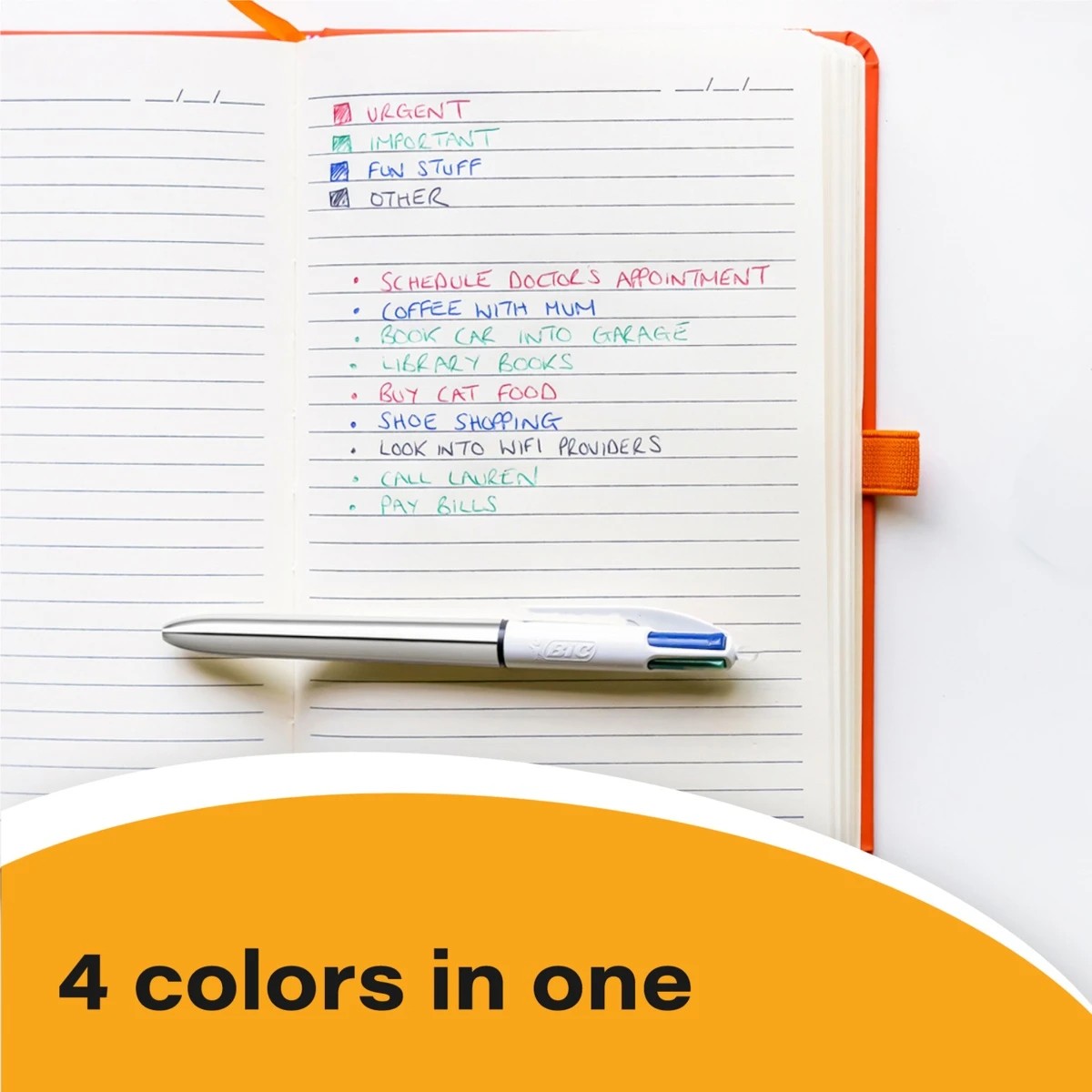 7 3 Pack BIC 4 Colours Shine Ballpoint Pen, 7 of 10
