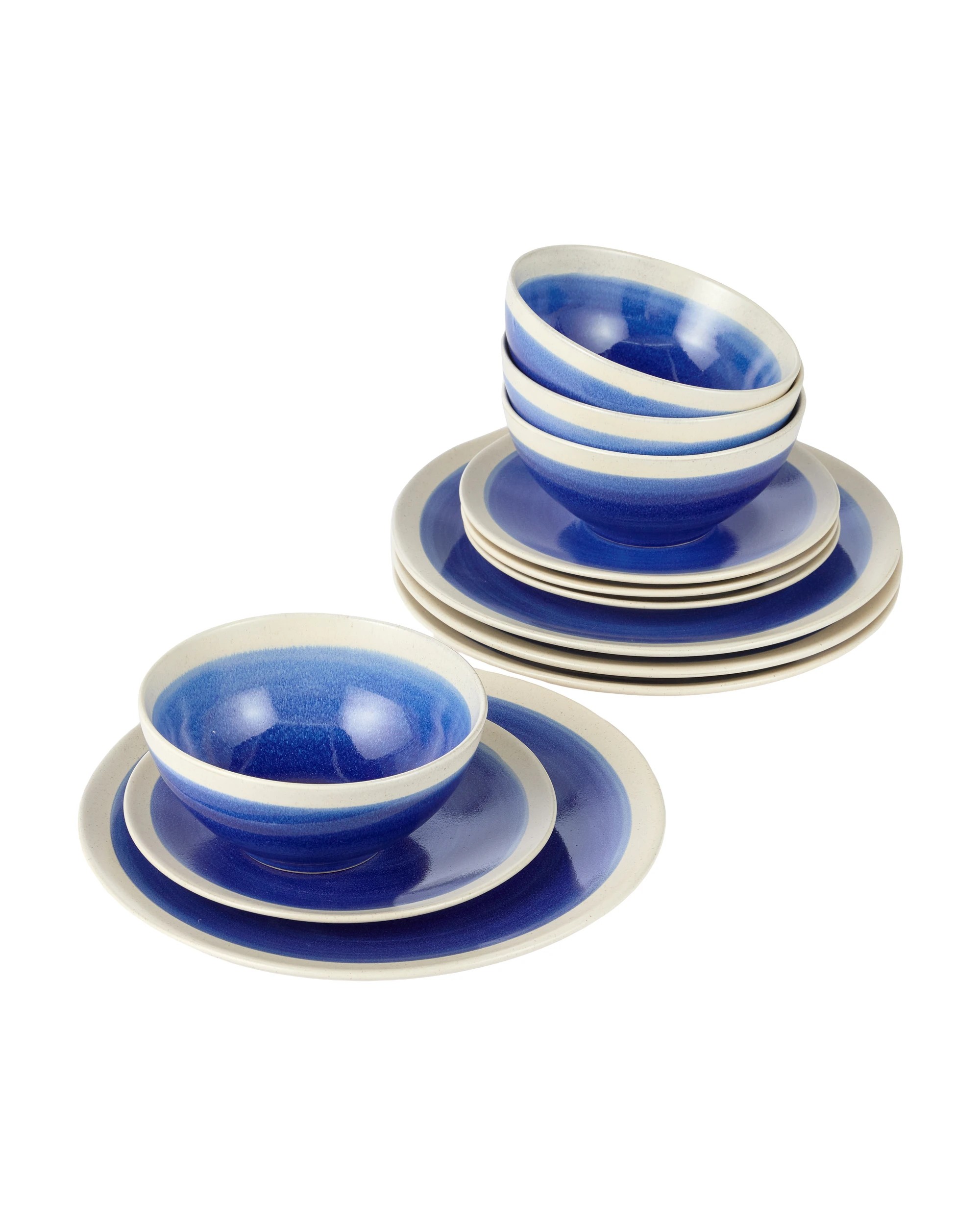 2 Kanto 12 Piece Blue Dinner Set, 2 of 7