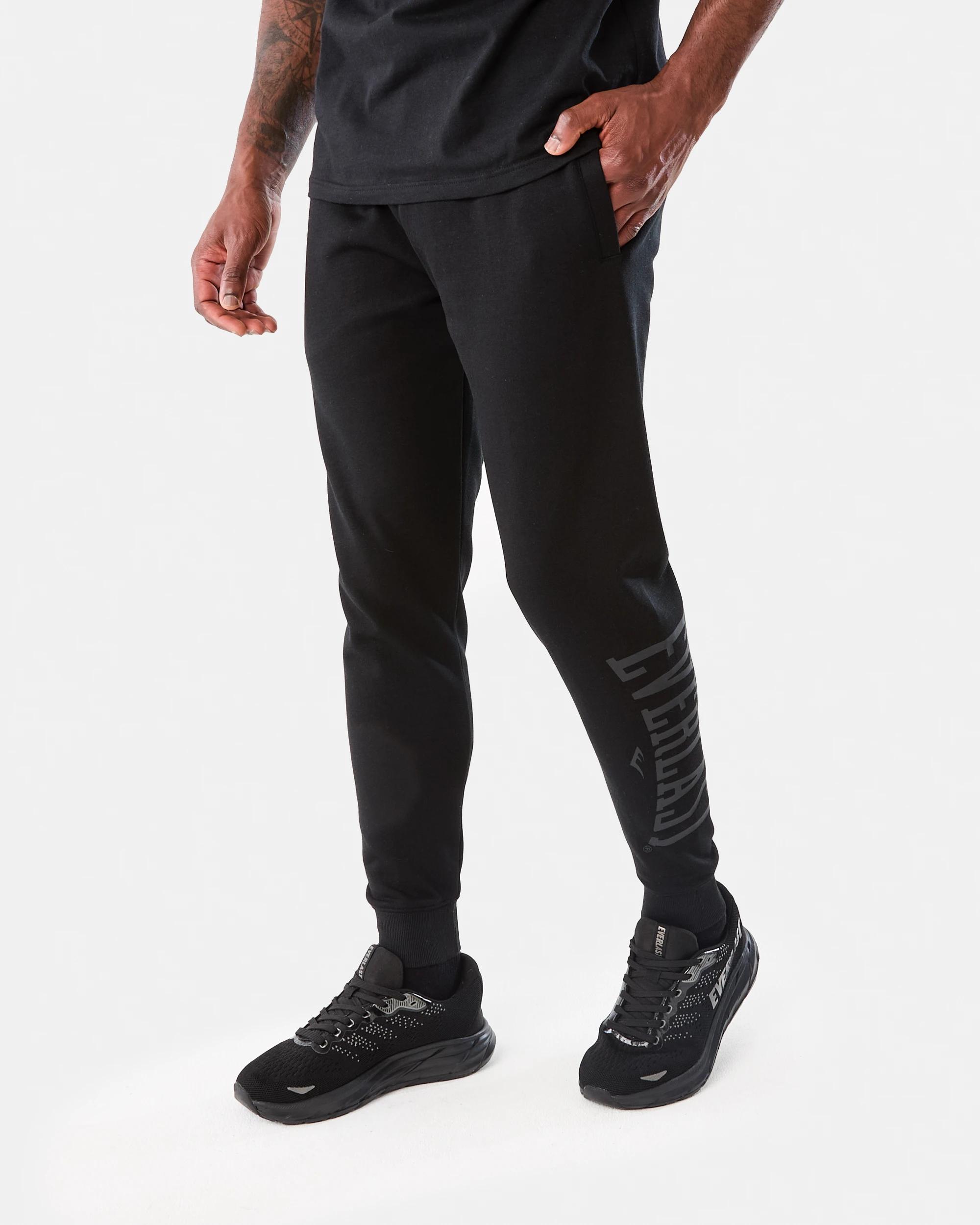1 Everlast Mens Block Trackpants Black 1, 1 of 8