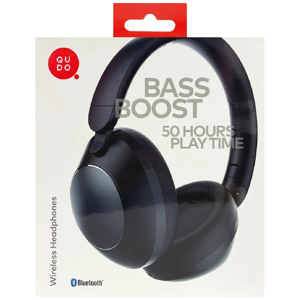 7 Qudo Wireless Bass Boost Headphones Black, 7 of 8
