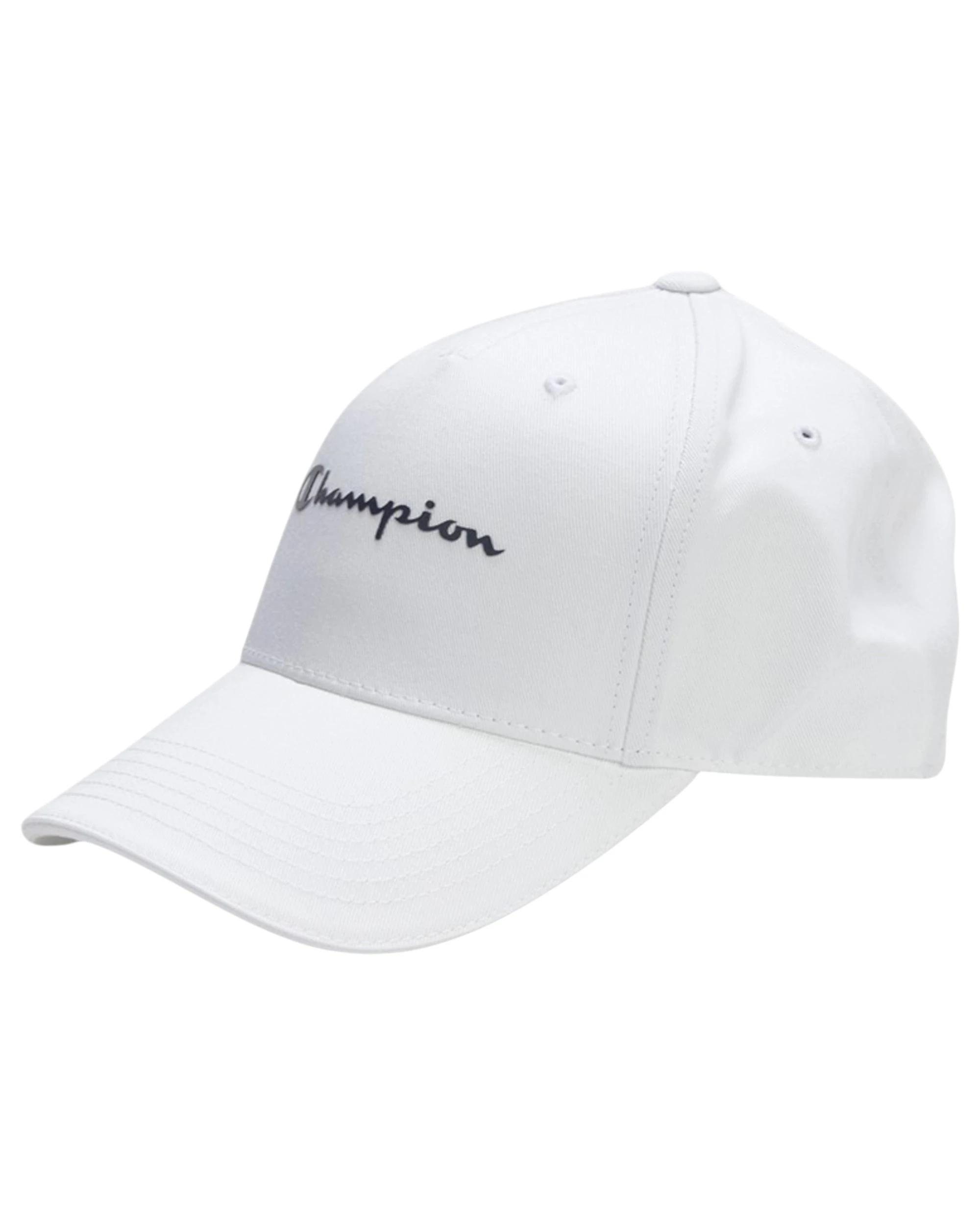 1 Champion 4 Pack Mens Baseball Cap Cotton White Hat WHITE, 1 of 5