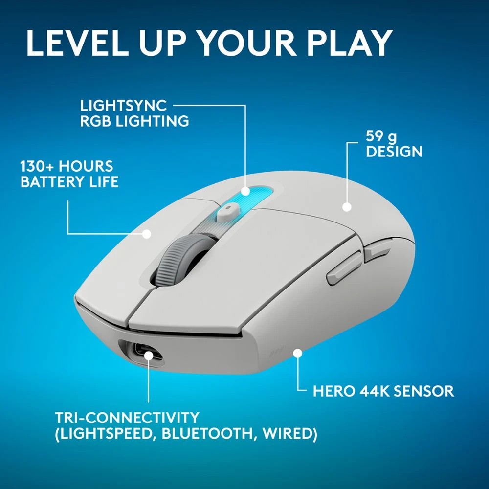 9 Logitech G G305 X SUPERLIGHT Wireless Gaming Mouse White, 9 of 9