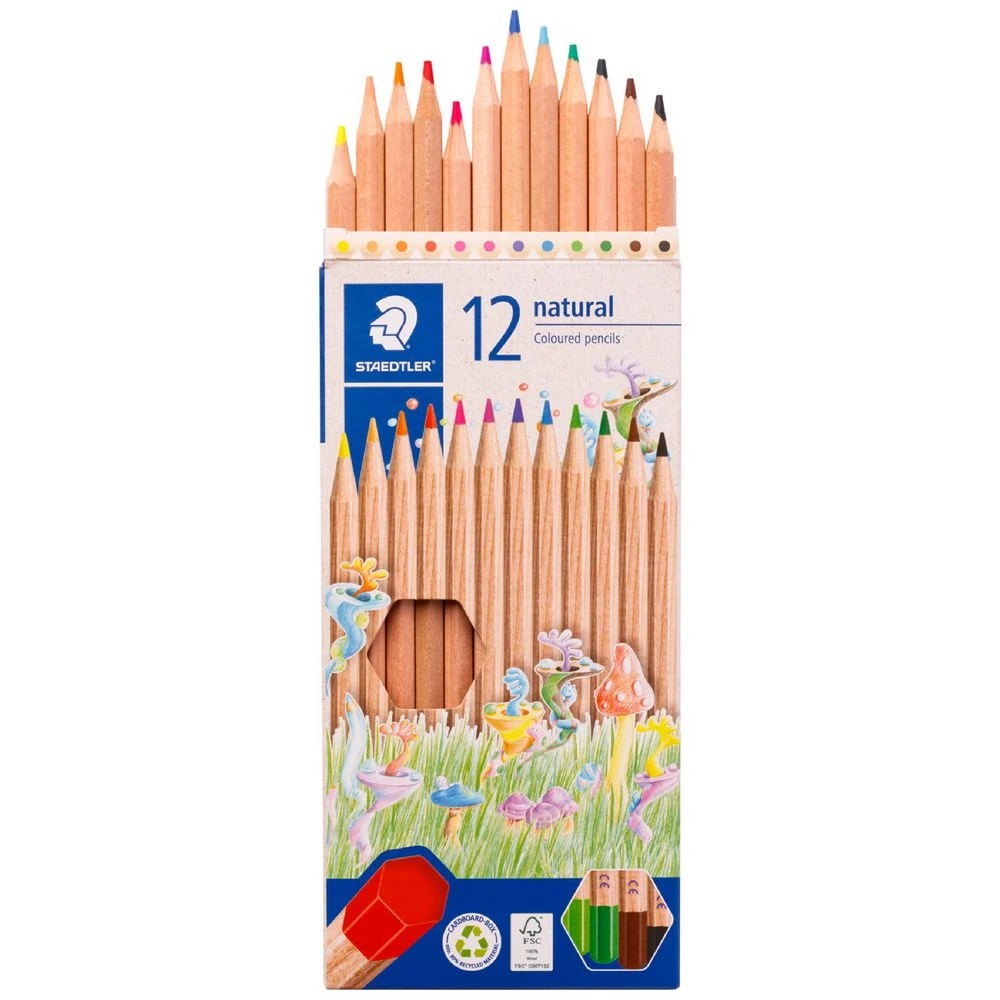 3 Staedtler Natural Coloured Pencils 12 Pack, 3 of 5