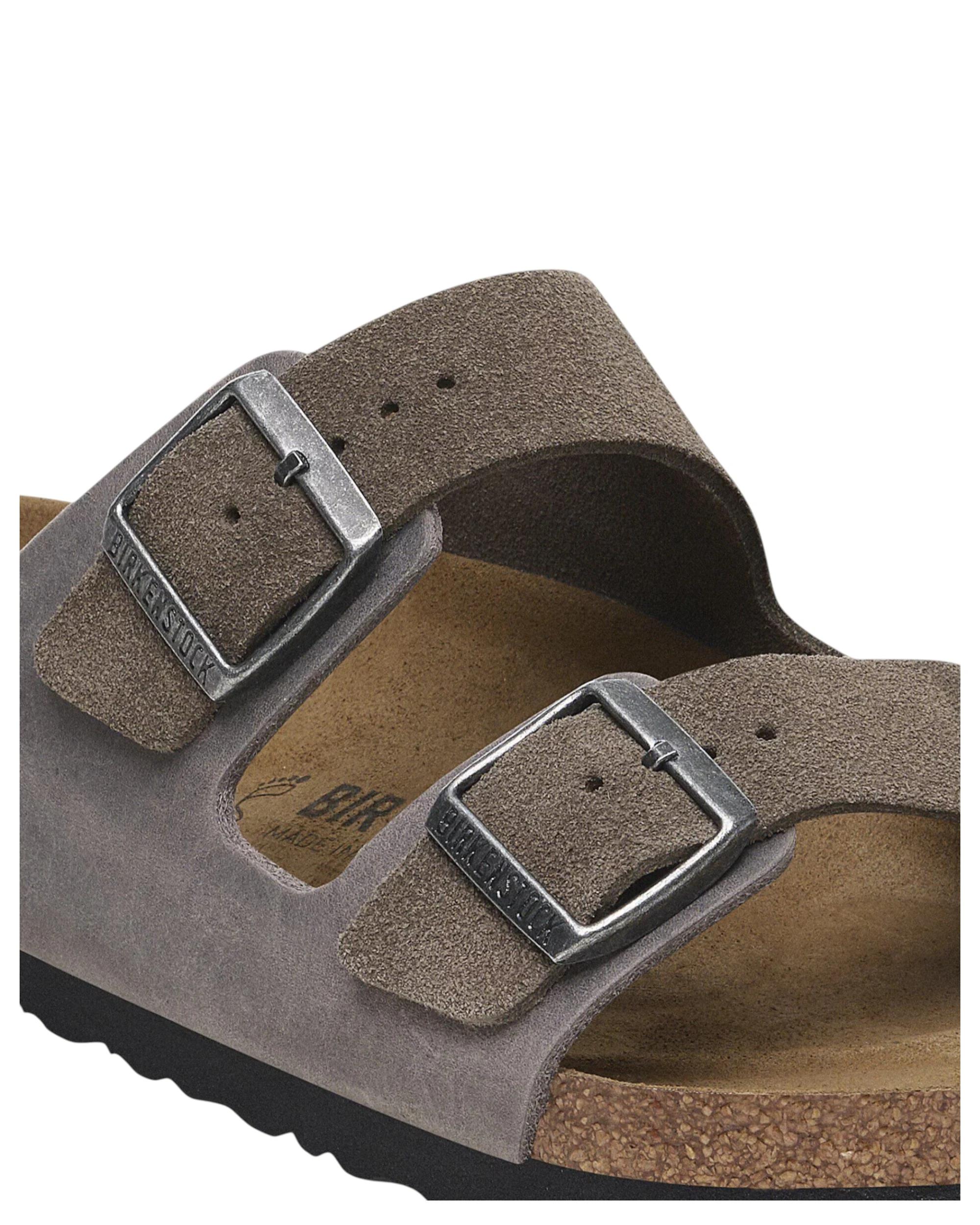 2 Birkenstock Mens Arizona Oiled Suede Leather Regular Sandals CONCRETE GREY, 2 of 7