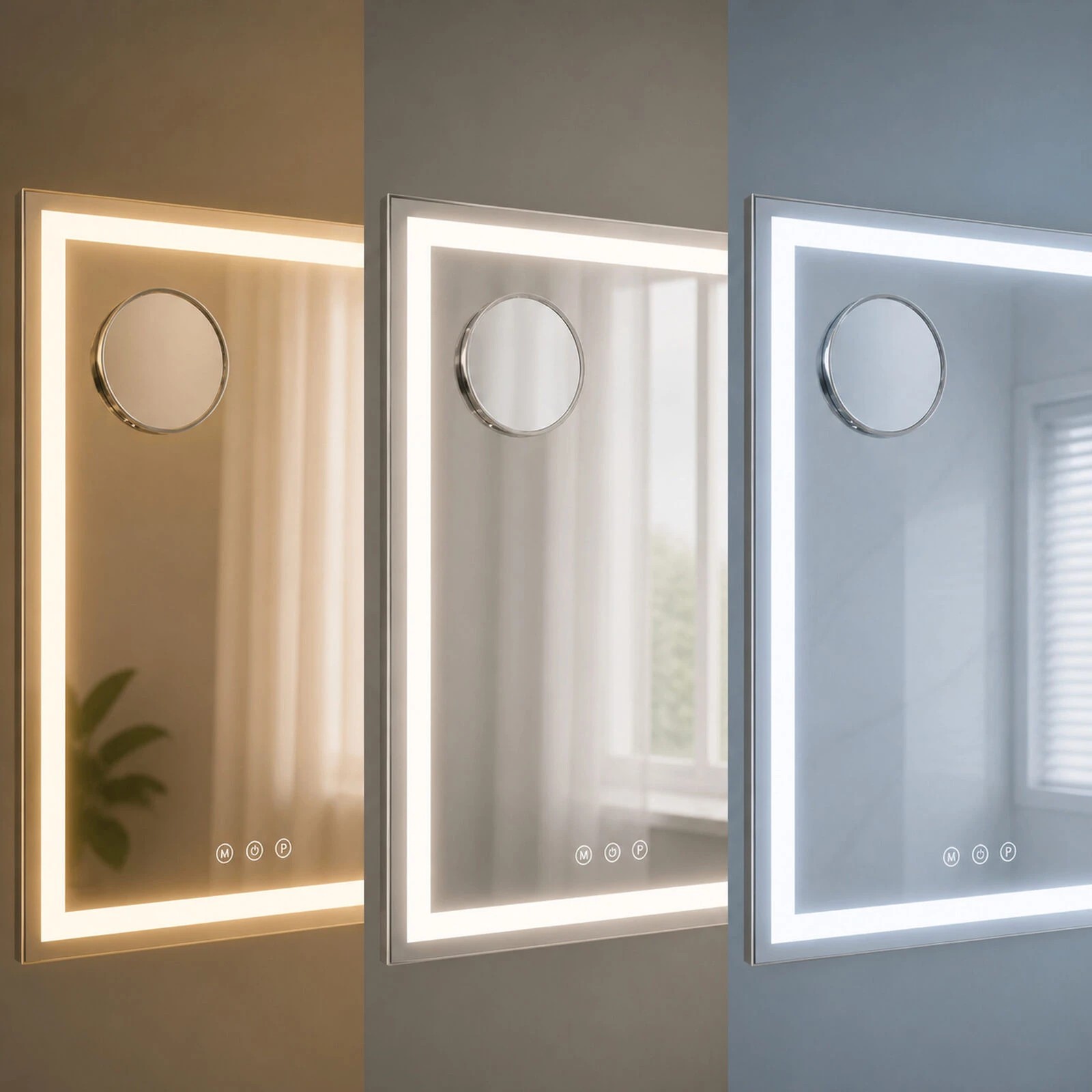 6 Lenoxx LED Makeup Beauty Mirror 64cm x 50.3cm with Adjustable Brightness & Magnifying Mirror, 6 of 8