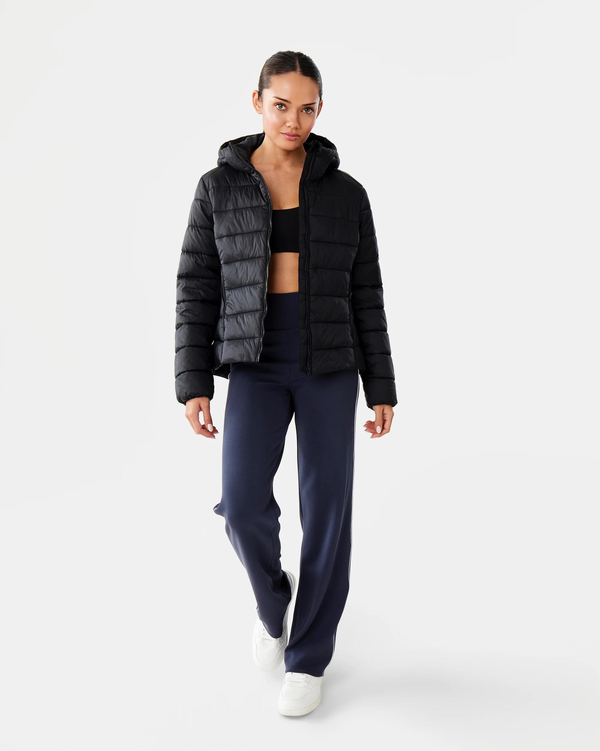 3 Active Womens Packable Puffer Jacket Black, 3 of 9