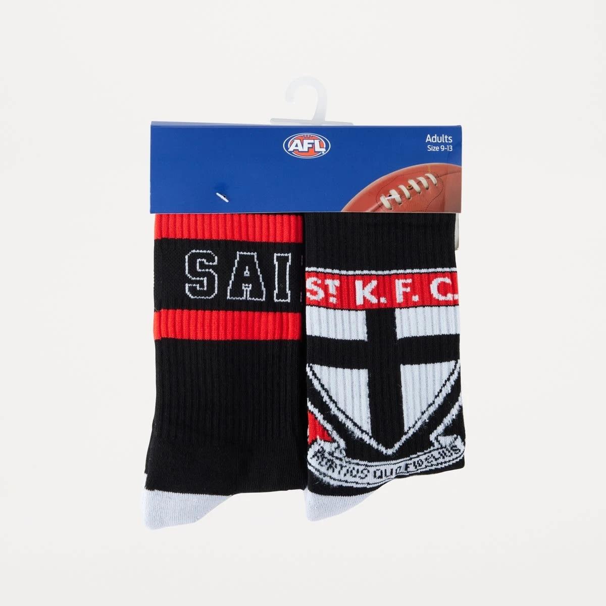 3 2 Pack Official AFL Adult Socks St Kilda, 3 of 3