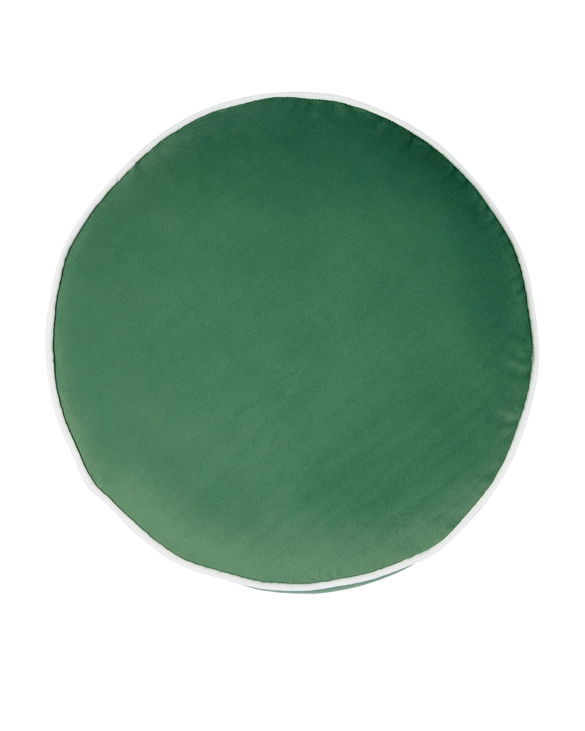1 40cm Velvet Round Cushion - Pesto, 1 of 6