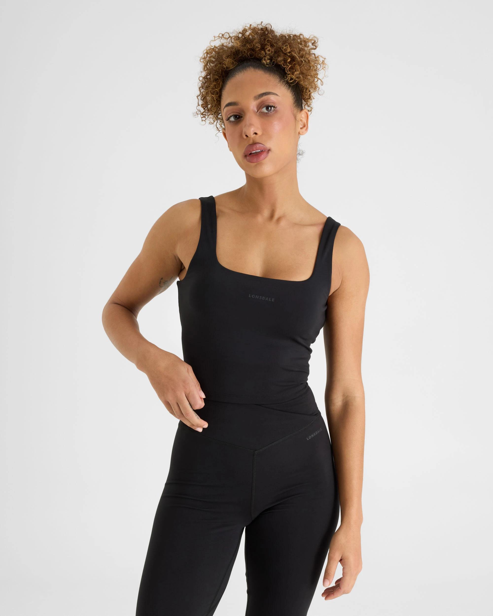 1 Lonsdale London Define Tank Top BLACK, 1 of 7