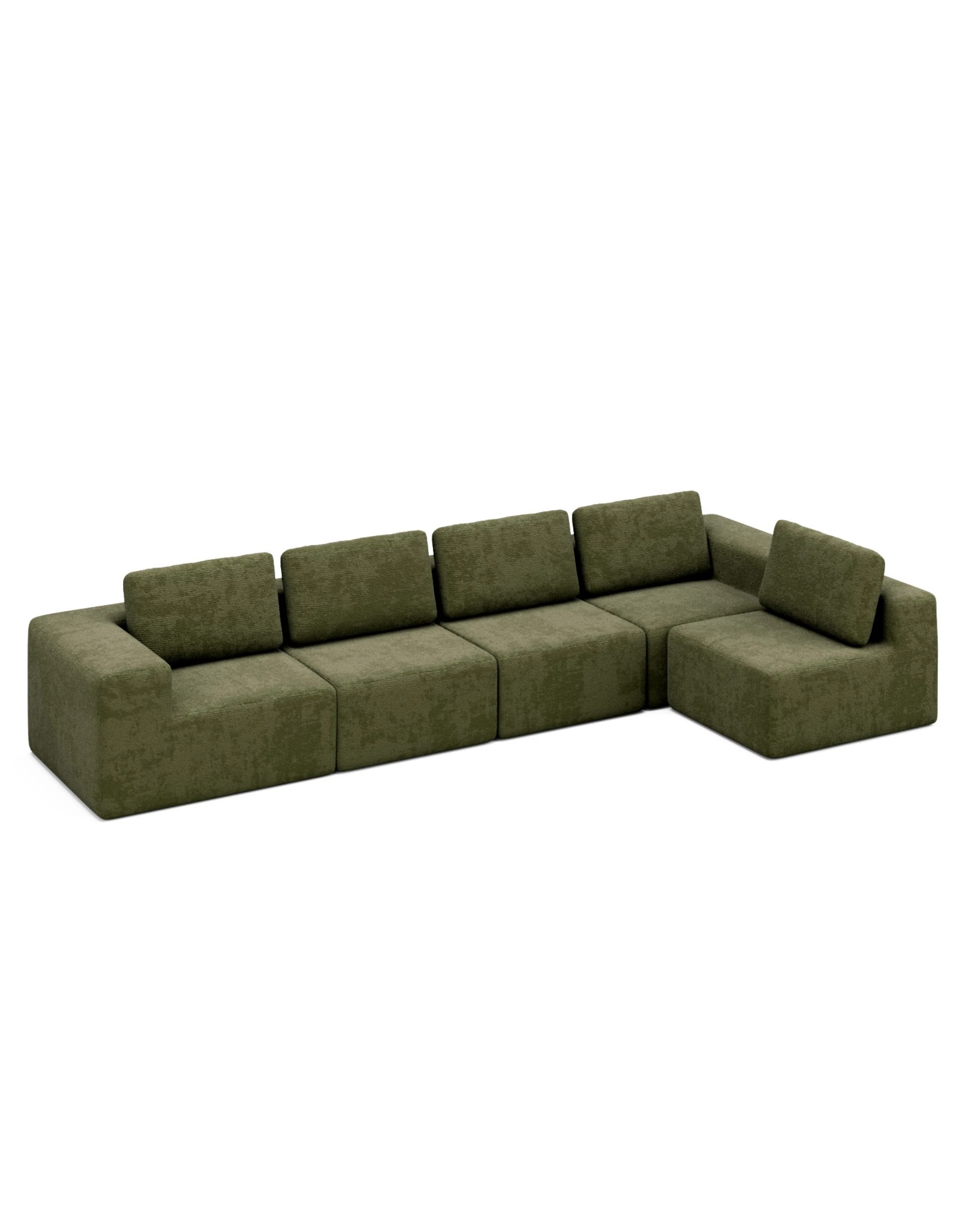 1 Advwin 415cm 5 Seater Sofa Modern Modular Sectional Couch No Assembly - Green, 1 of 10