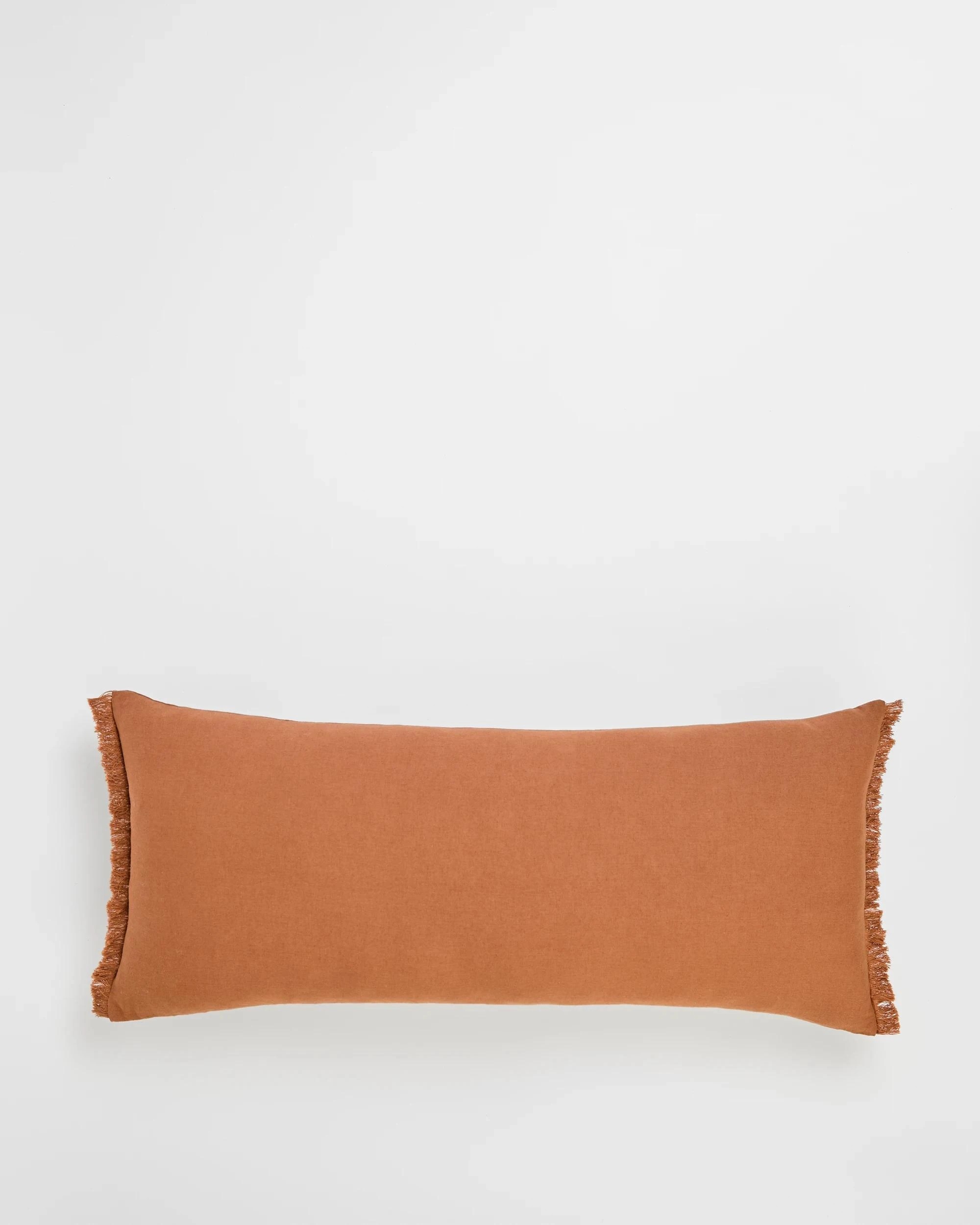 1 Target Laynie Linen/Cotton Breakfast Cushion - Brown, 1 of 2