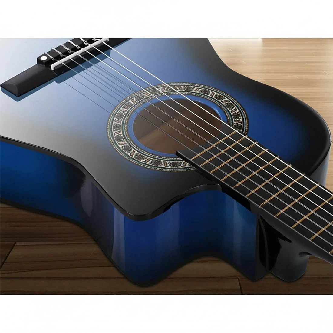 5 Alpha 34 Inch Classical Guitar Wooden Body Nylon String w/ Stand Beignner - Multi, 5 of 7