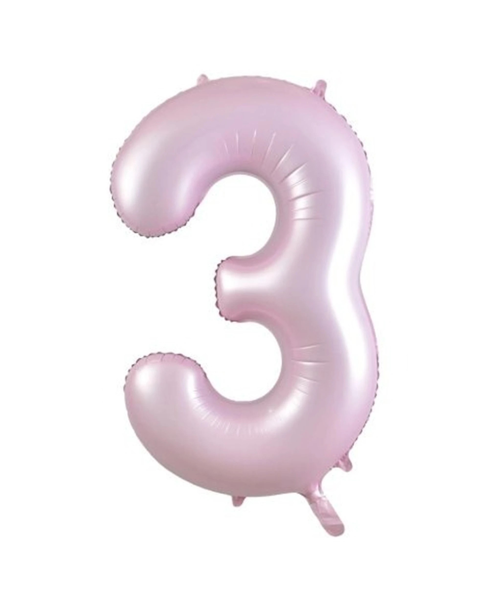 1 Alpen Decrotex Foil Balloon Number 3 Party Decoration 34 Inches Pastel - Pink, 1 of 1
