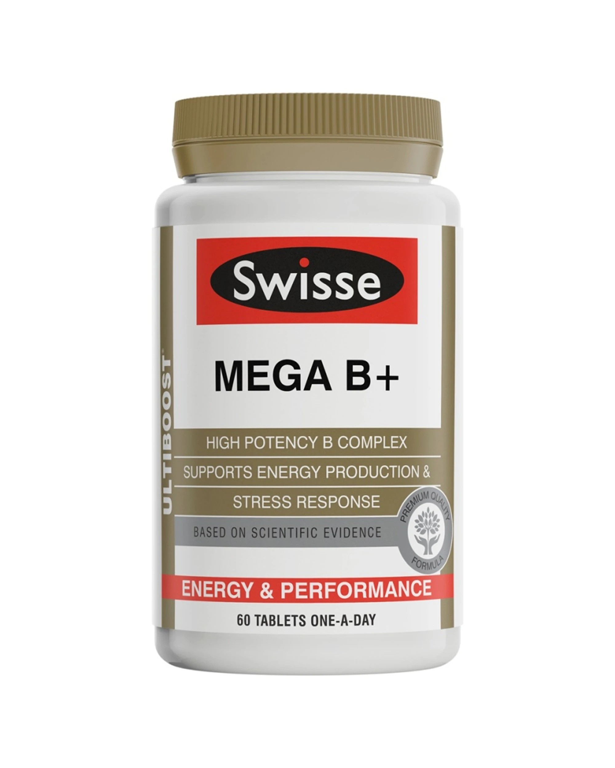 1 Swisse 60pc Swisse Ultiboost Mega B+ Tablets High Potency Energy & Stress Support, 1 of 1