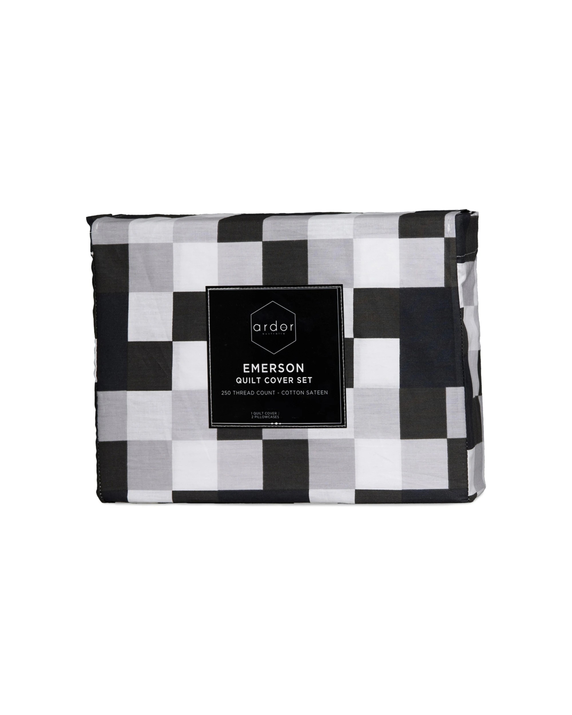 3 ARDOR Single Size Emerson Cotton Quilt Cover Bedding Set Includes Pillowcase
 - Single Bed, 3 of 3