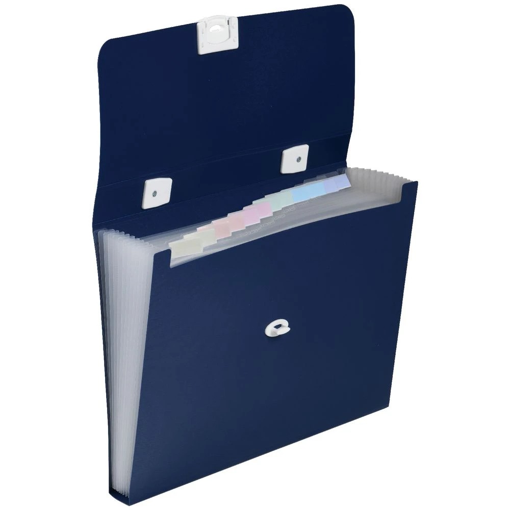 4 J.Burrows Antibacterial Expanding File 13 Pockets Navy, 4 of 4