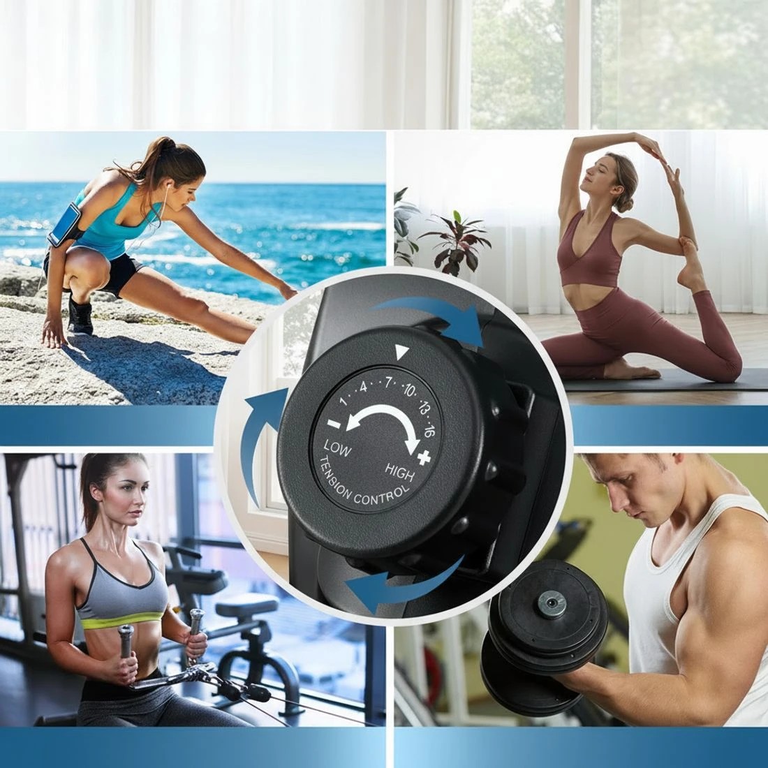 6 Everfit 16 Level Magnetic Rowing Machine for Home with App Connect - Black, 6 of 6