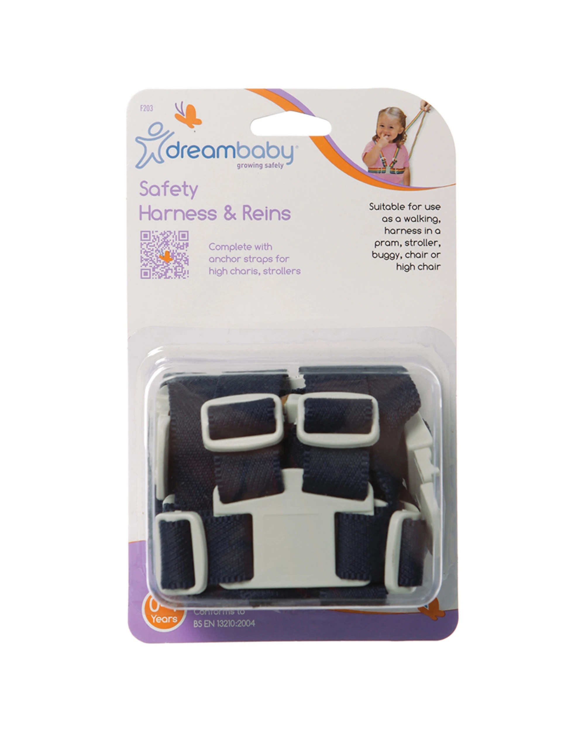 2 Dreambaby Safety Harness And Reins Navy For Child High Chair And Stroller Adjustable Fit - Blue, 2 of 3