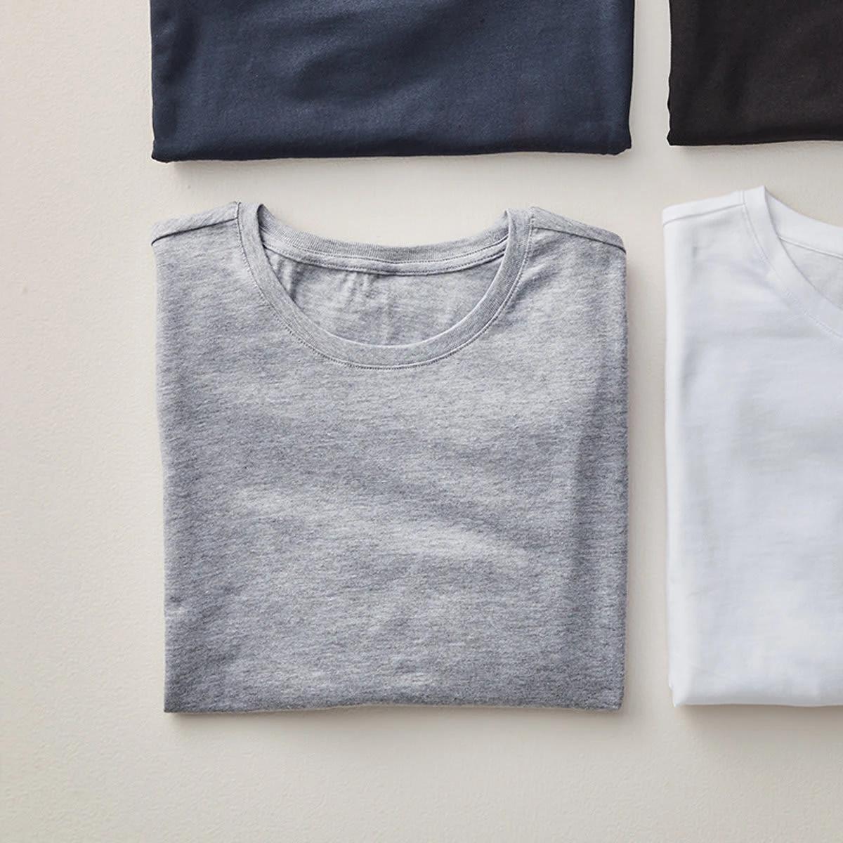 7 Plain Crew Neck T-shirt Grey Marl, 7 of 7