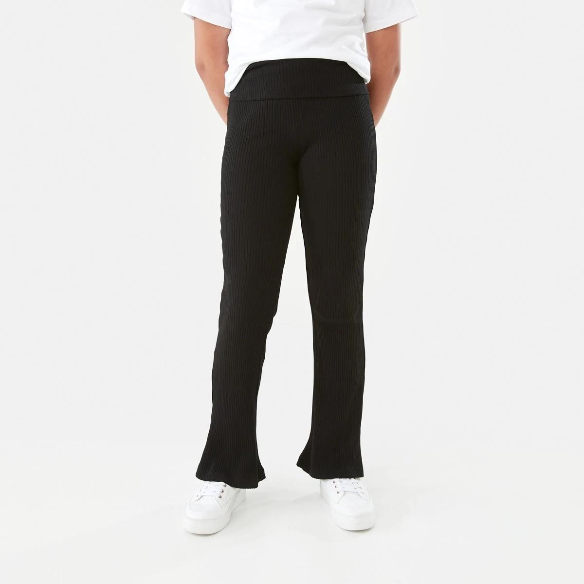 1 Rib Roll Waist Leggings Black, 1 of 8