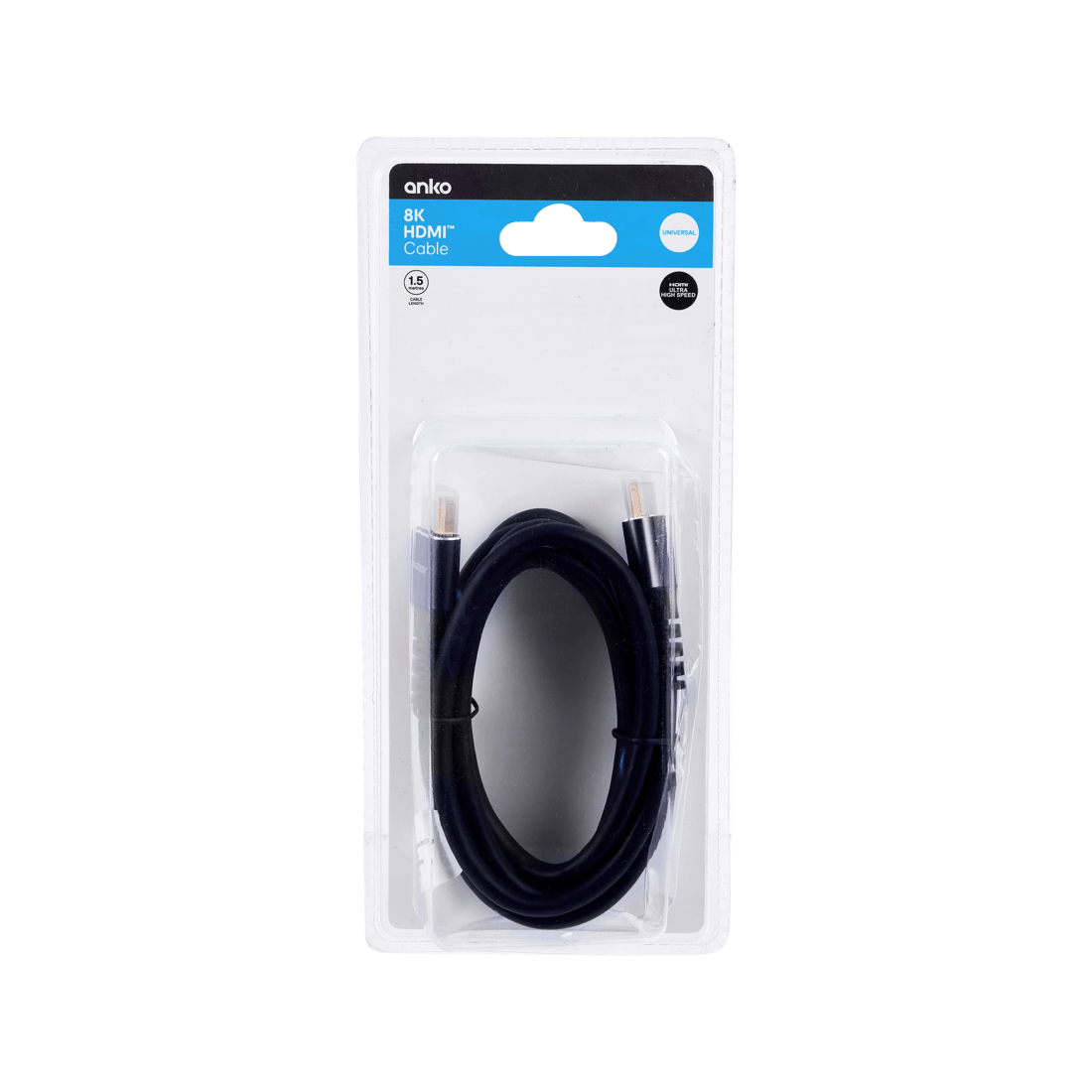 5 8K HDMI Universal Cable - 1.5m, Grey, 5 of 5