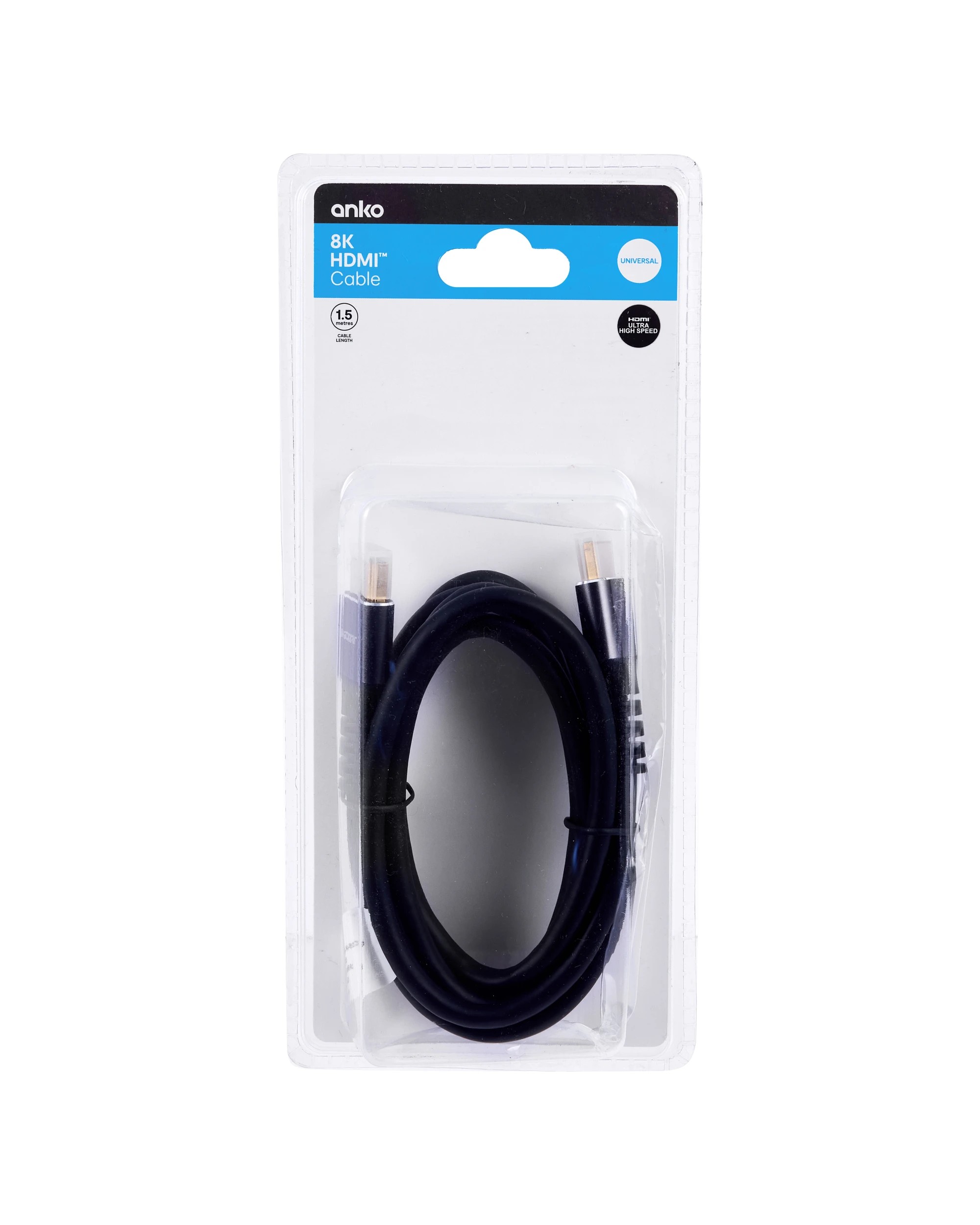 5 8K HDMI Universal Cable - 1.5m, Grey, 5 of 5