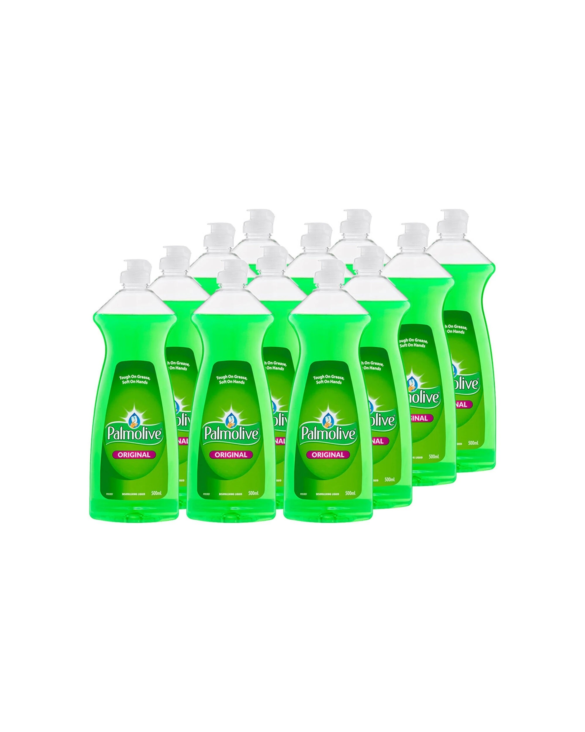 1 Palmolive 12PK Original Dishwashing Liquid Tough On Grease Soft On Hands 500ml - Green, 1 of 3