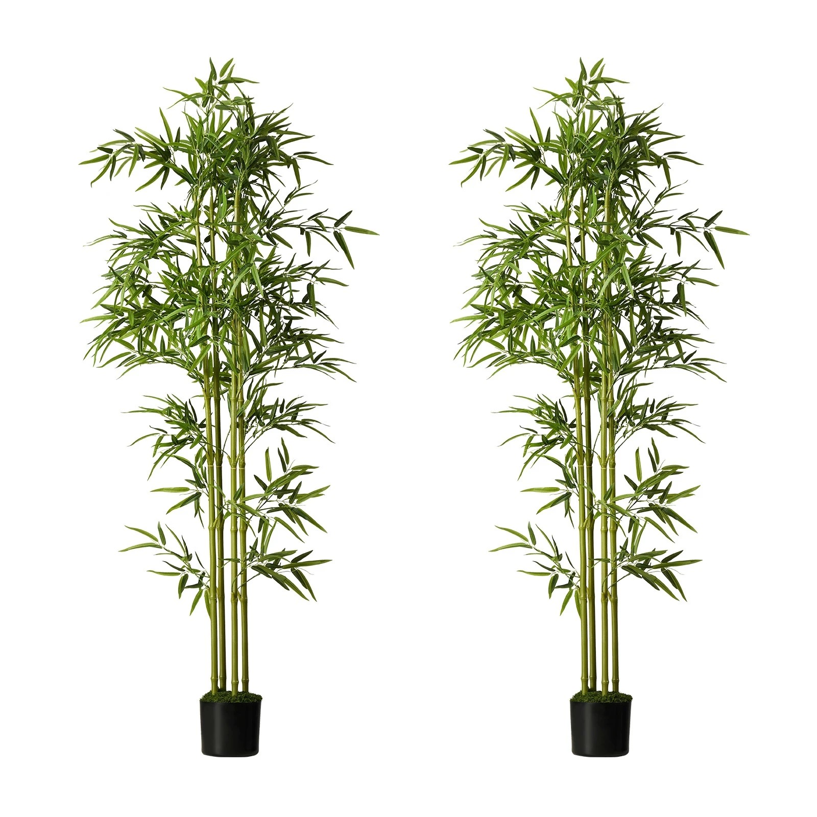 1 Livsip 2 Pack Artificial Bamboo Tree 150cm Potted Faux Plant Outdoor Home Decor, 1 of 8