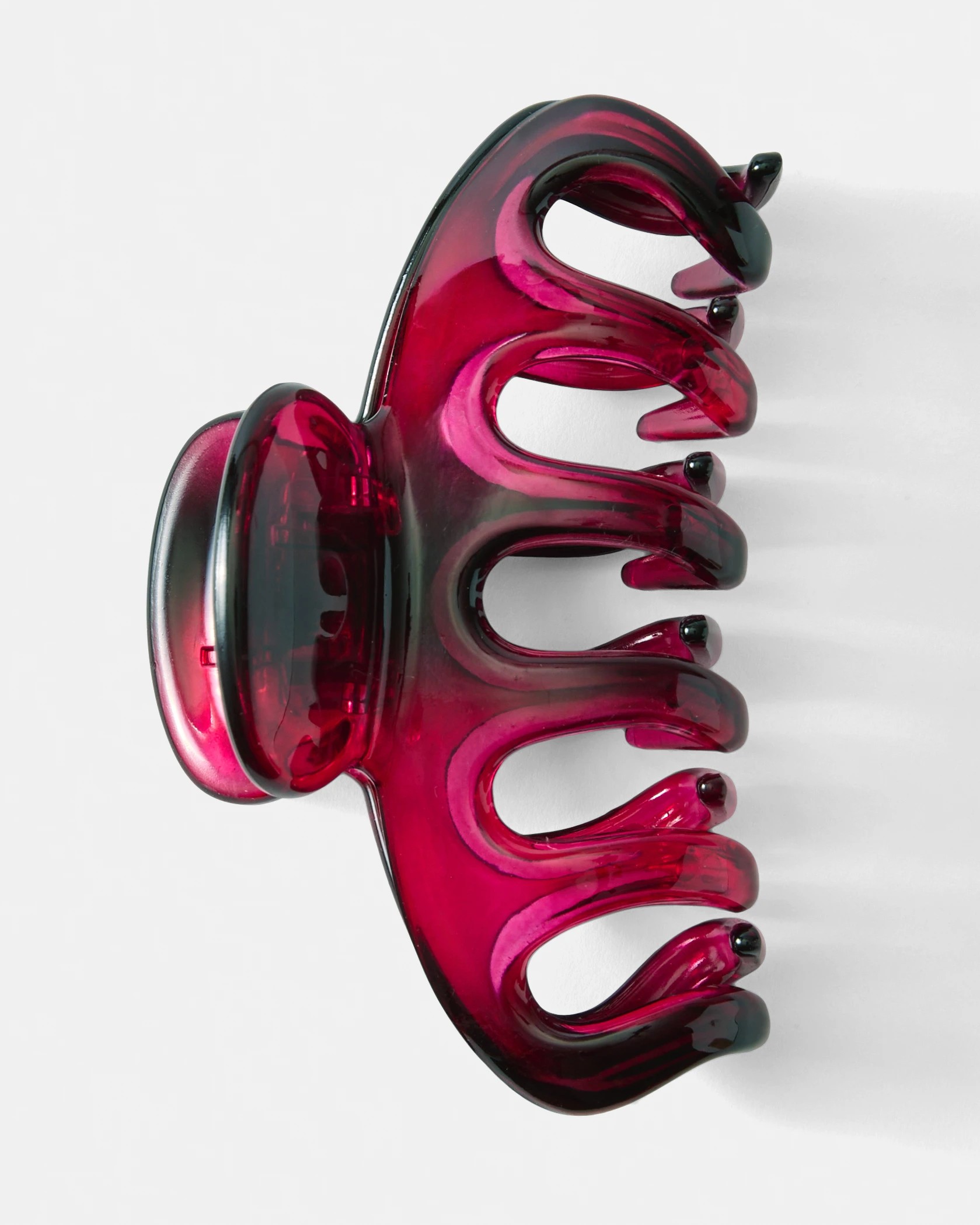 1 Red Jelly Claw Hair Clip, 1 of 3