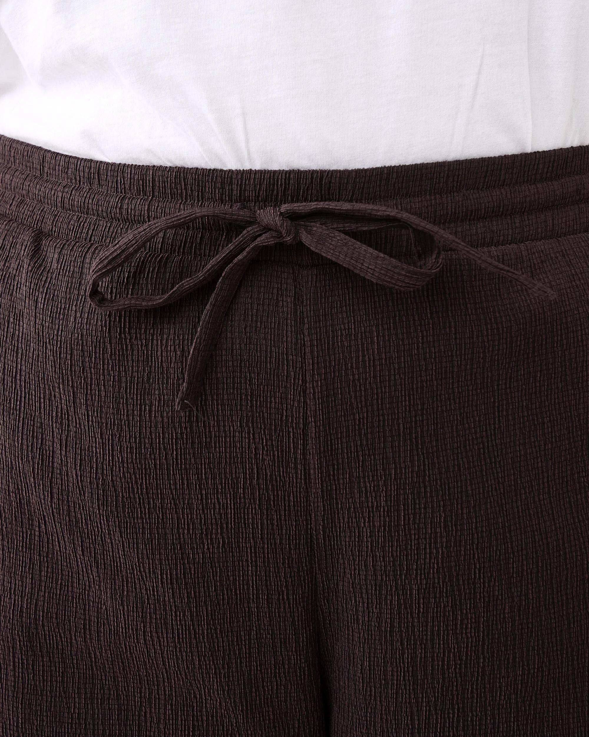 4 Curve Textured Wide Leg Pants Choc Plum, 4 of 5