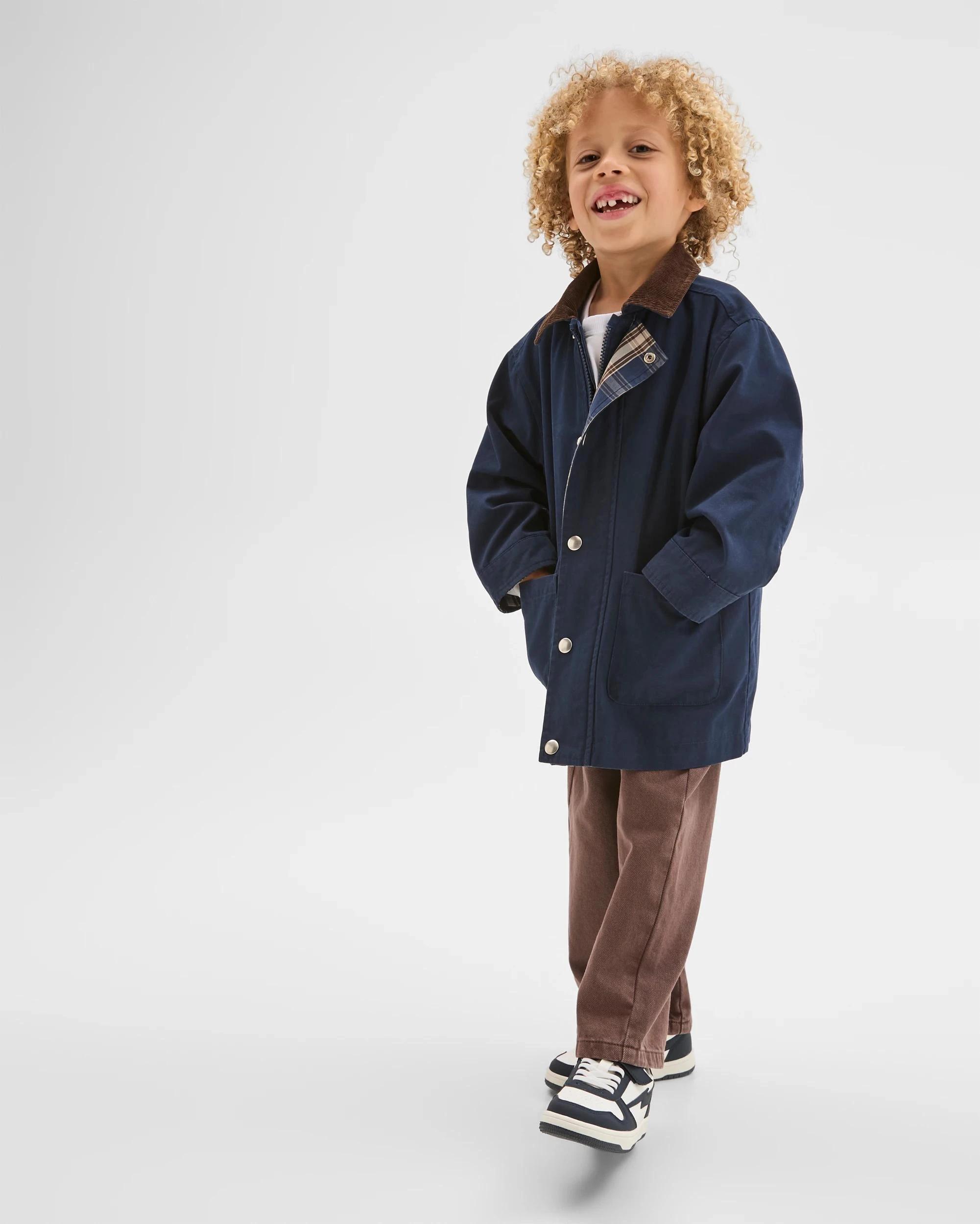3 Target Kids Australian Cotton Barn Jacket NAVY, 3 of 7